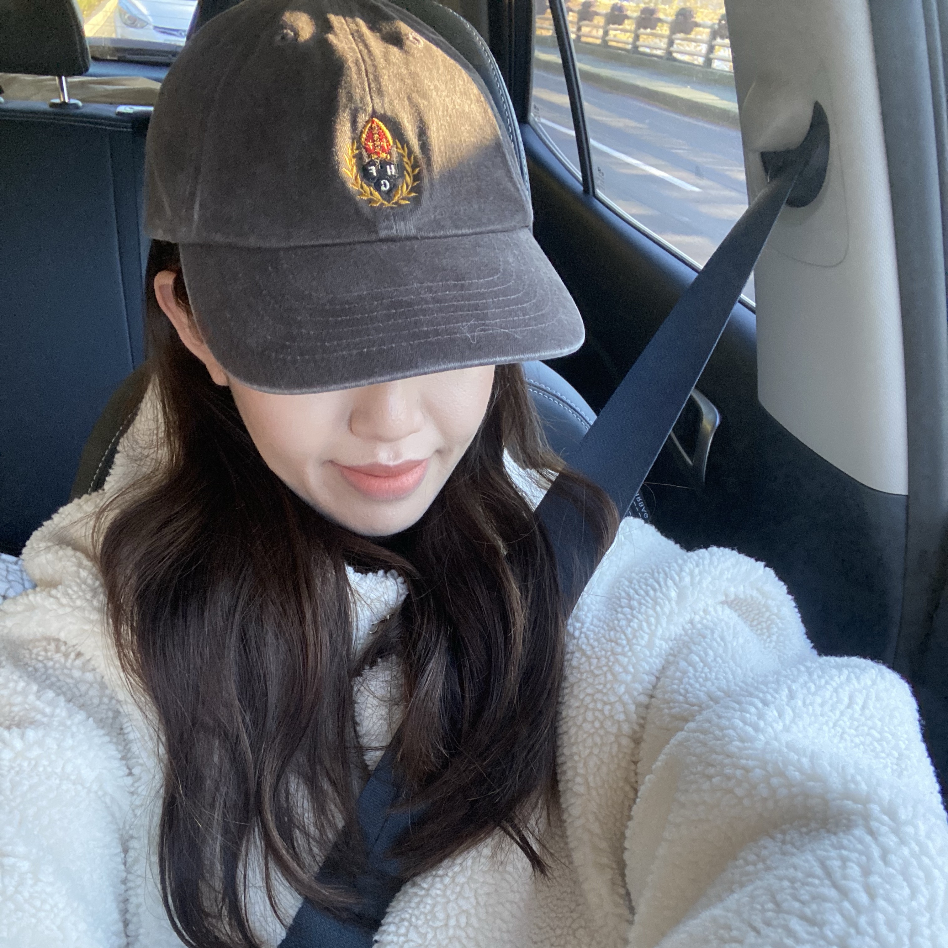 Heritage Floss Crest Twill Washed Cap Charcoal 착용 스타일 - 3