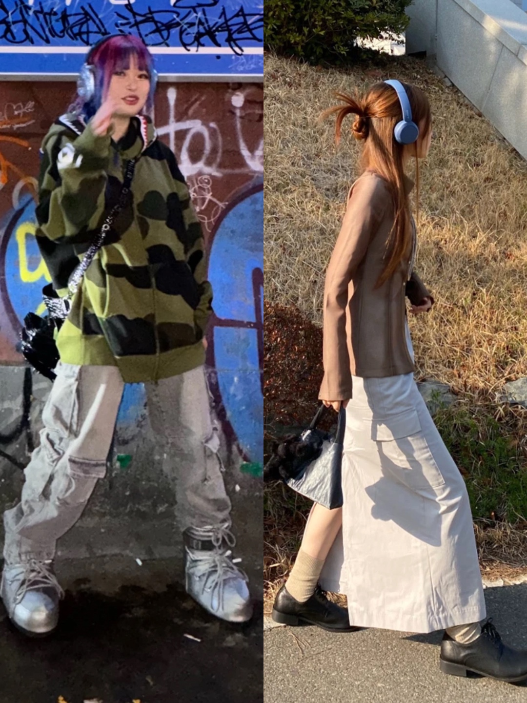 Supreme x Koss Portapro Headphones White - 23FW, Sony WH-CH520 White (Sony Korea Ver.) 착용 스타일 - 3