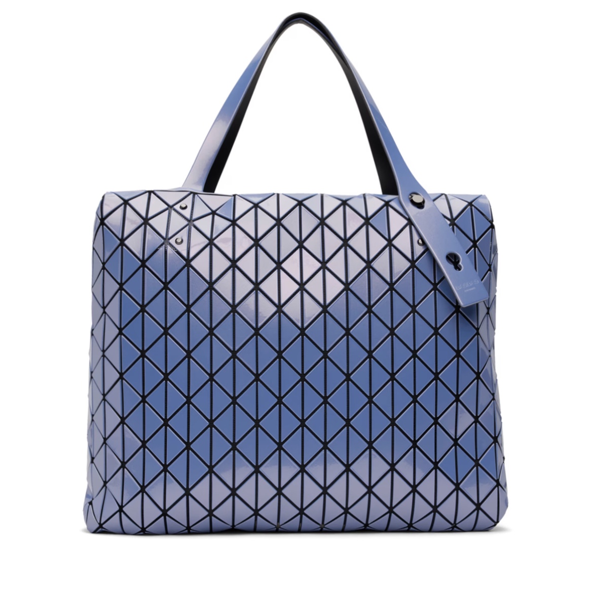 Bao Bao Issey Miyake Row Metallic Handbag Light Blue 착용 스타일