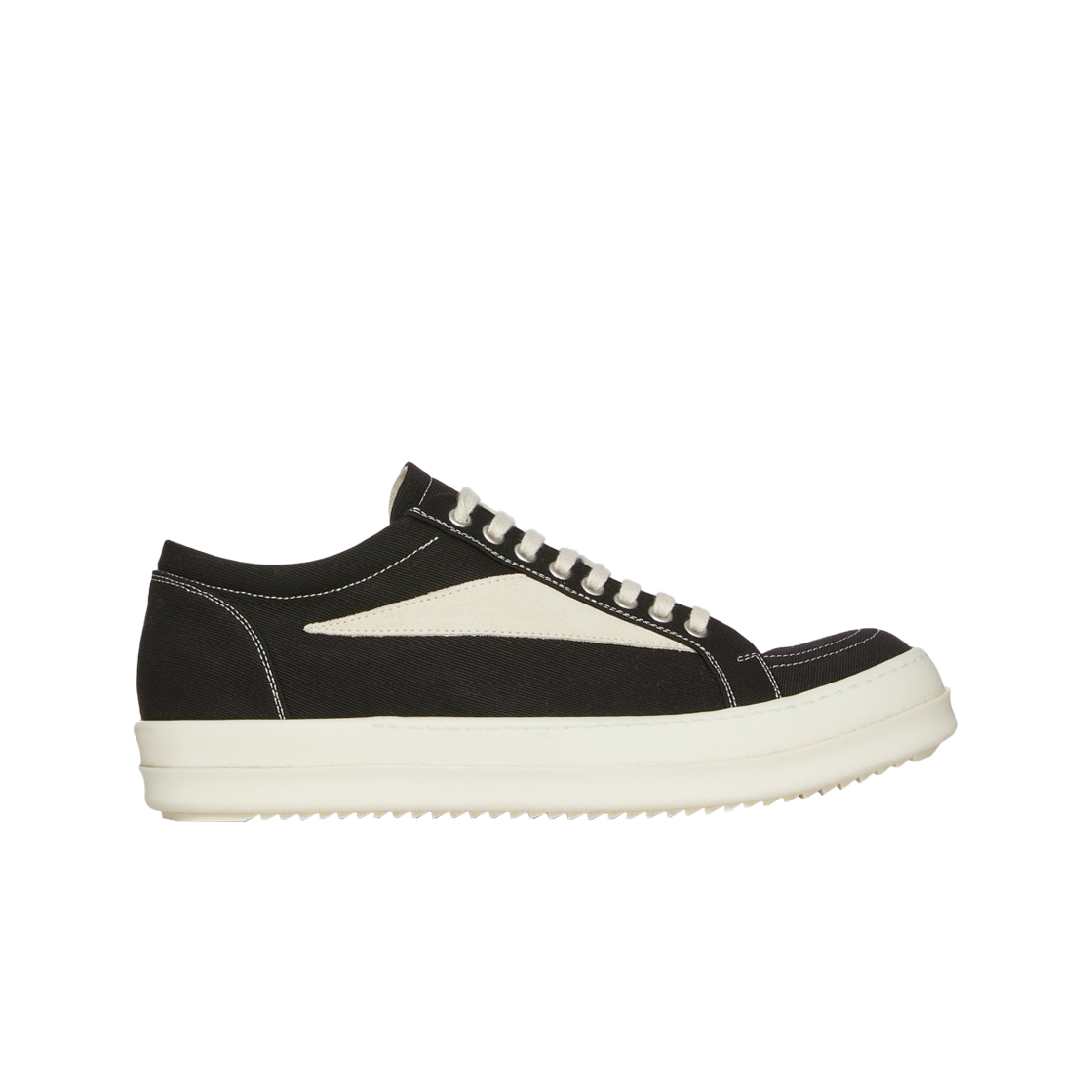 릭 오웬스 다크쉐도우 리도 오버다이드 데님 빈티지 스니커즈 블랙 밀크(Rick Owens Drkshdw Lido Overdyed Denim Vintage Sneakers Black Milk)