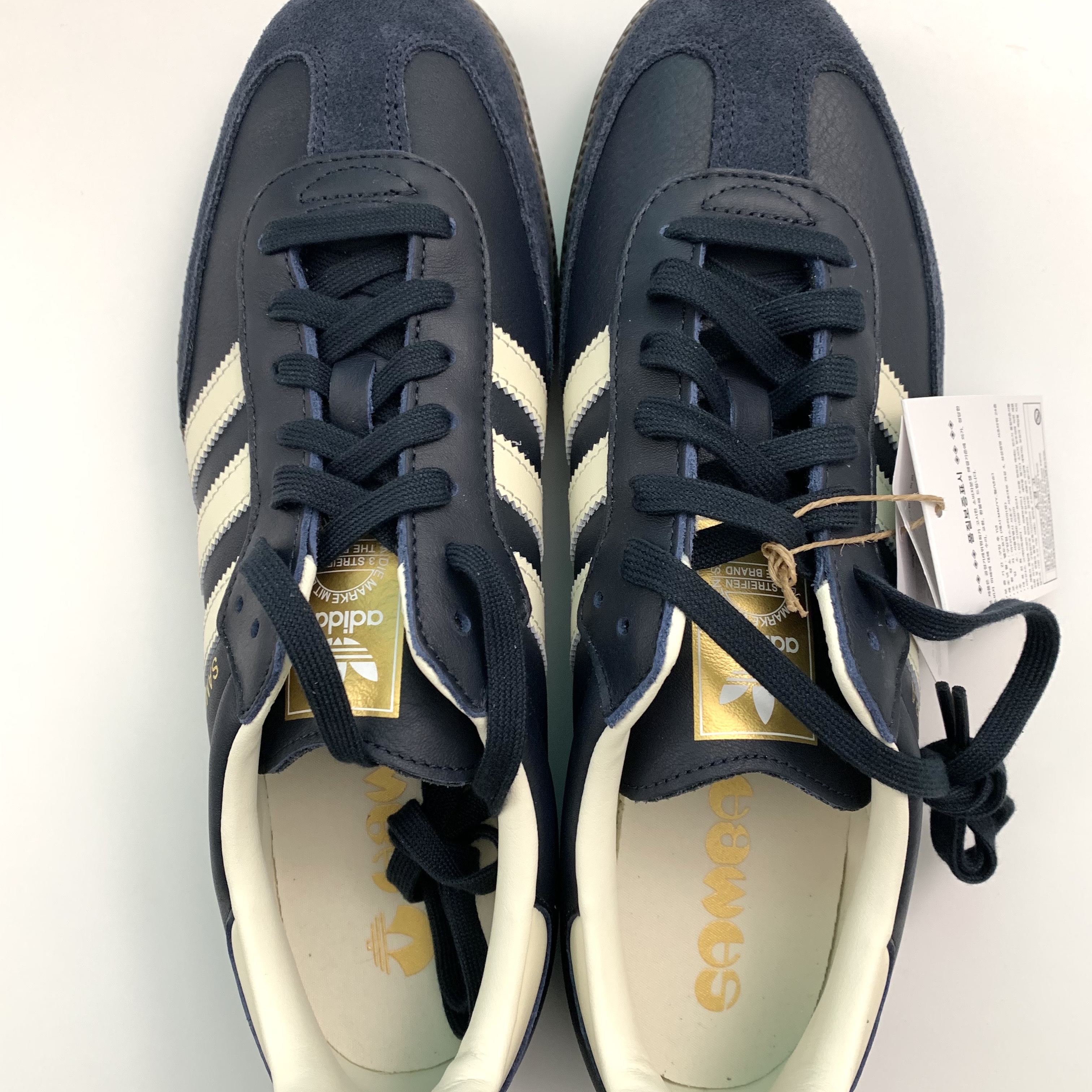Adidas Samba OG Night Navy Cream White 착용 스타일 - 2