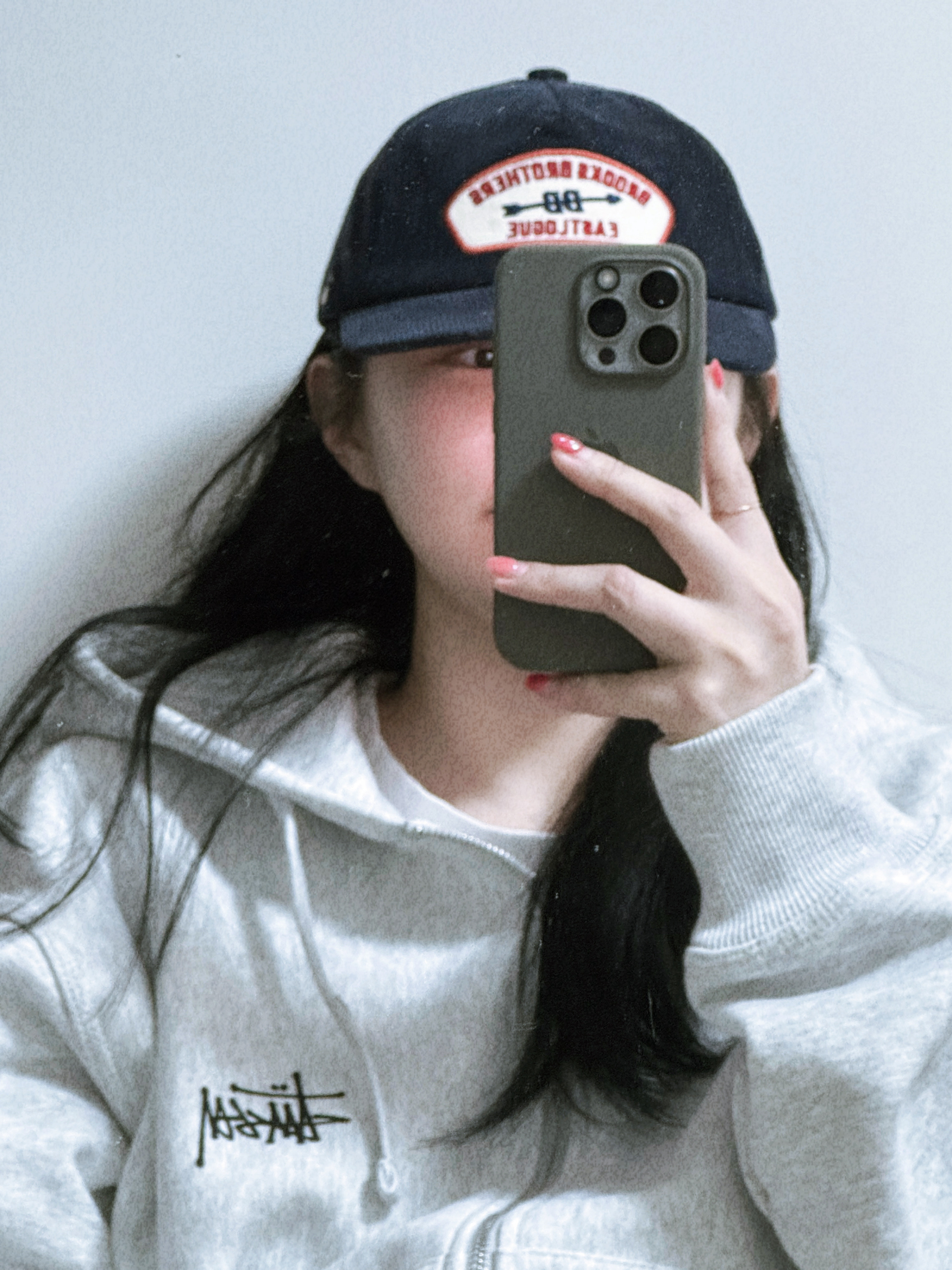 Stussy Basic Stussy Zip Hoodie Ash Heather 2023, Apple iPhone 15 Pro 256GB Natural Titanium (Korean Ver.) 착용 스타일