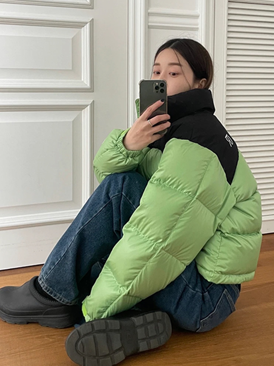 Kapital Katsuragi High Waist Neem Pants Beige, (W) Jordan 1 x Travis Scott Retro Low OG SP Medium Olive 착용 스타일 - 4