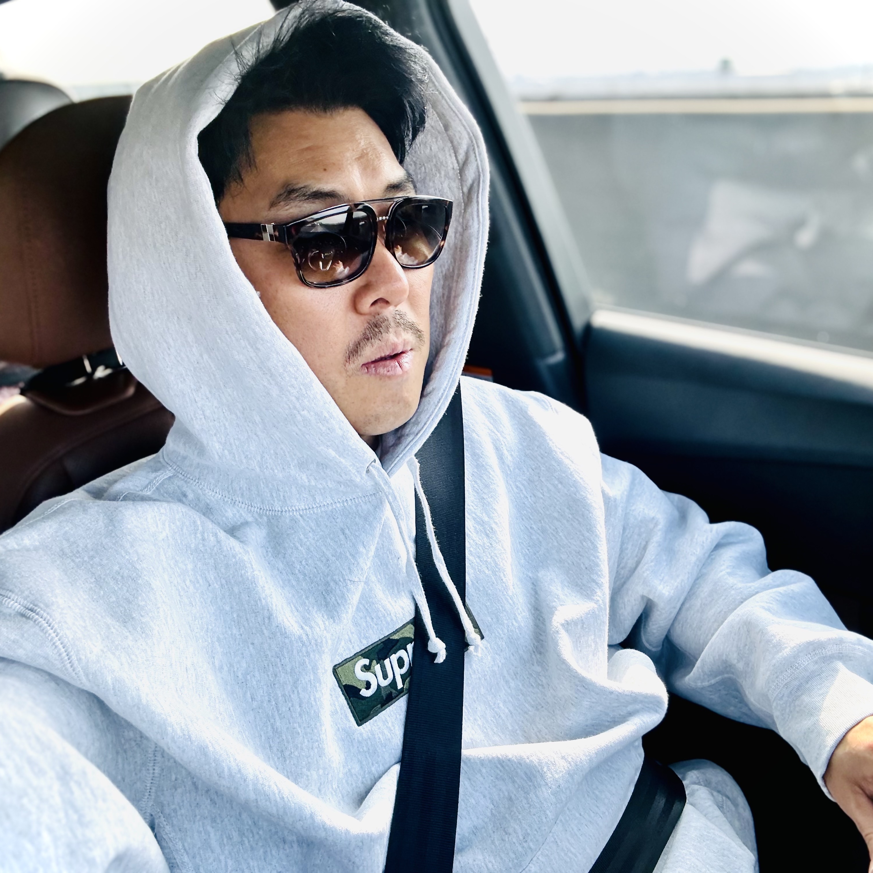 Supreme Box Logo Hooded Sweatshirt Ash Grey - 23FW 착용 스타일
