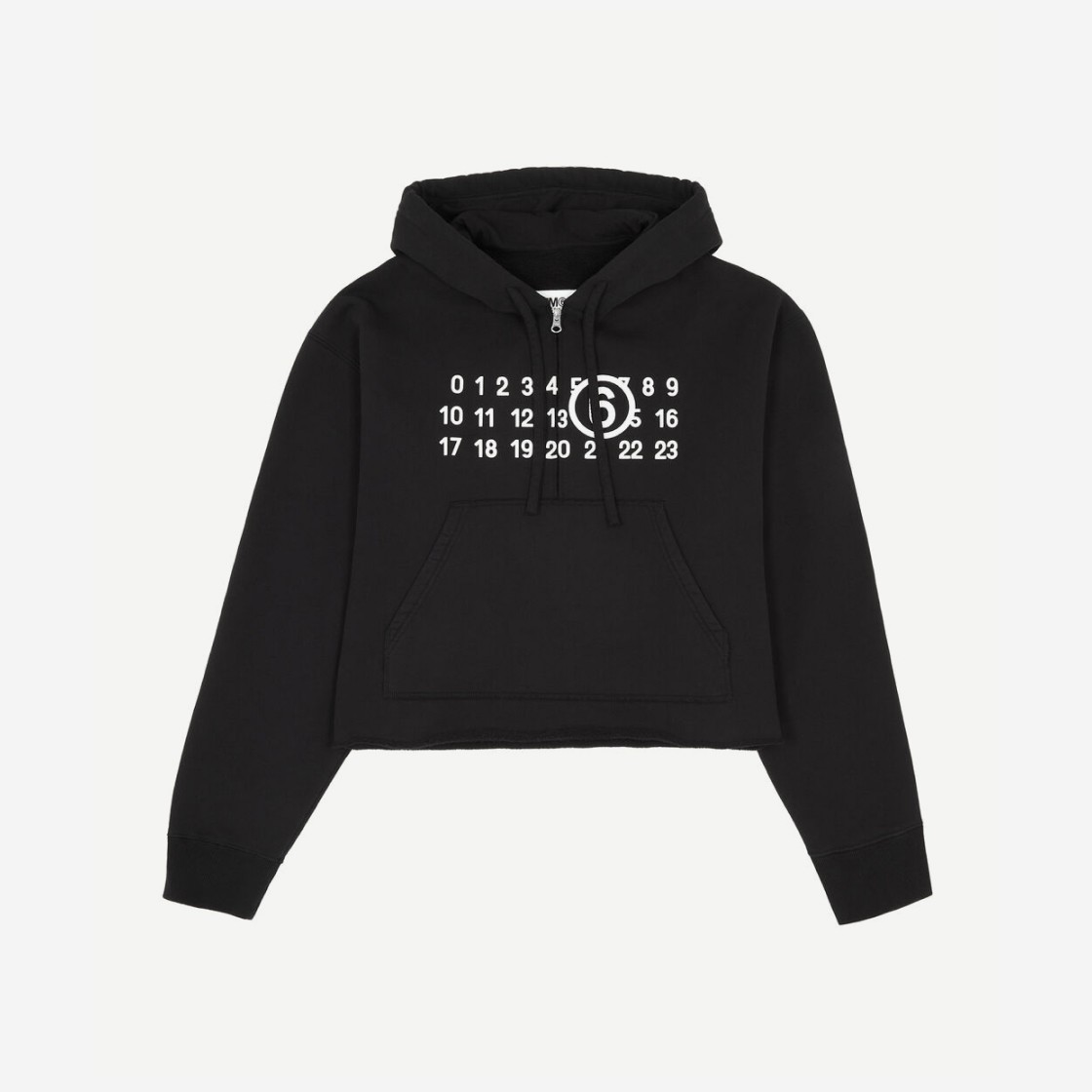 MM6 Maison Margiela Numeric Logo Zip Hooded Sweatshirt Black 상세 이미지 1