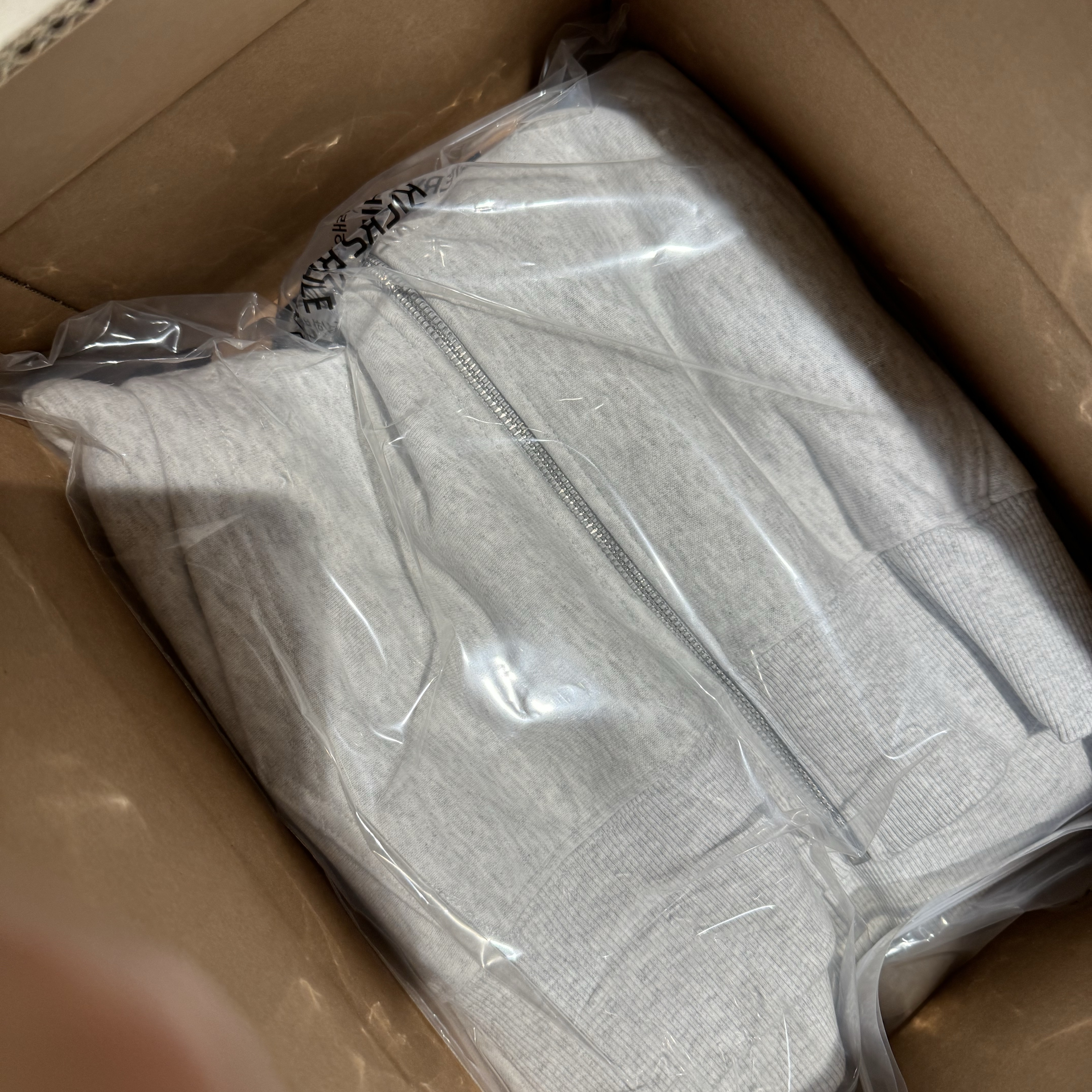 Stussy Basic Stussy Zip Hoodie Ash Heather 2023 착용 스타일