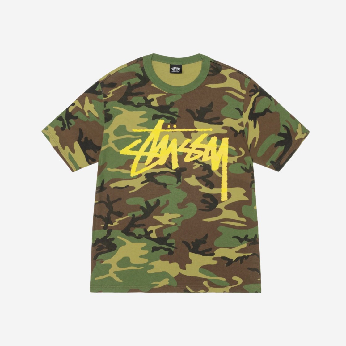 Stussy Stock Camo T-Shirt Camo Yellow 상세 이미지 1