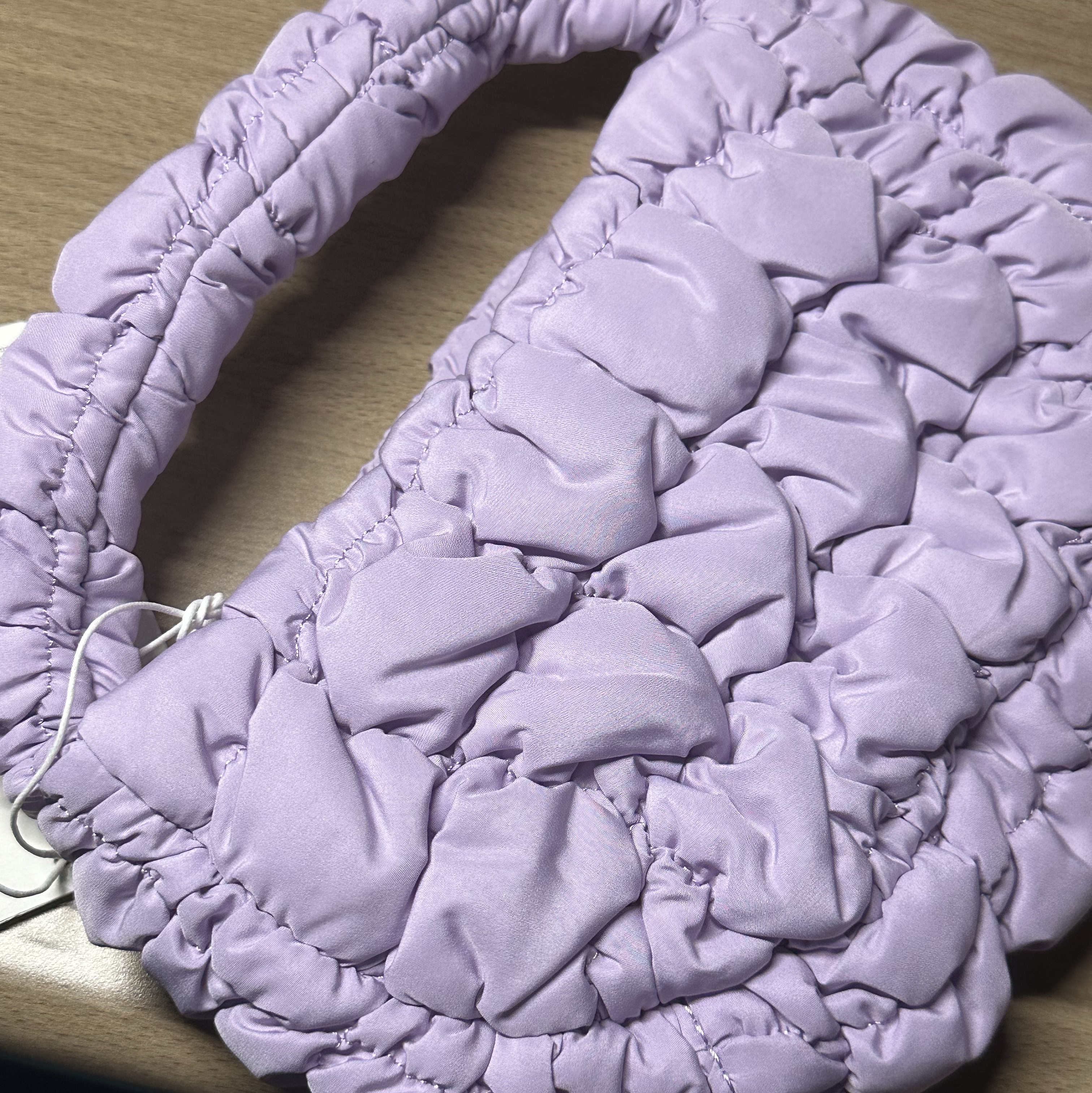 COS Quilted Micro Bag Purple 착용 스타일