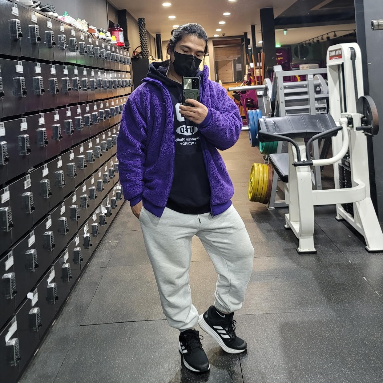 Nike NSW Reversible Jacket Court Purple White - Asia 착용 스타일