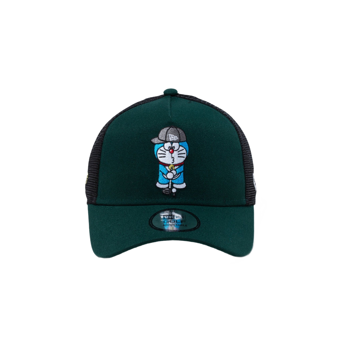 New Era x Doraemon Golf 9Forty Cap A Frame Tracker Doraemon Golf Dark Green 상세 이미지 1