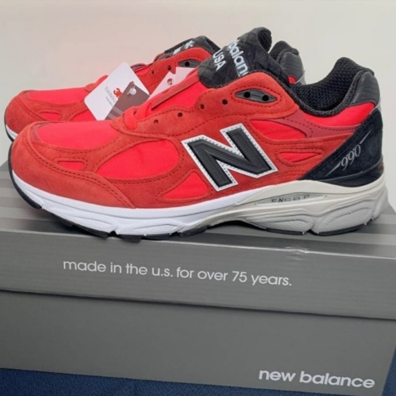New Balance 990v3 Made in USA Red - D Standard 착용 스타일