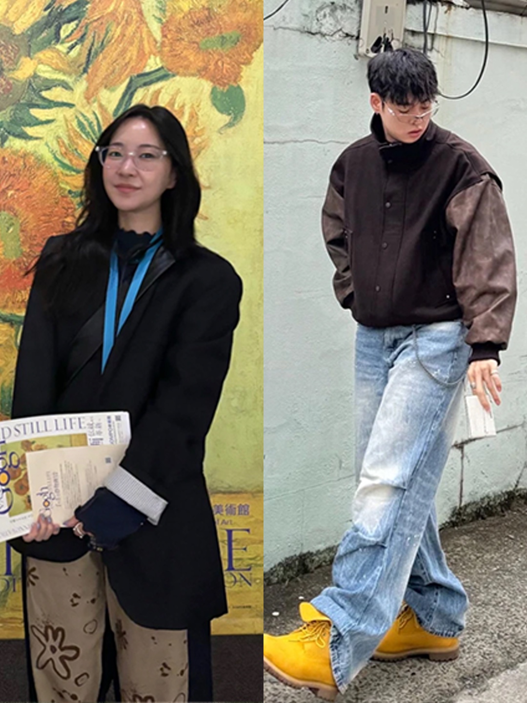 Gentle Monster x Maison Margiela MM012 Clear Black, Gentle Monster x Maison Margiela MM010S Clear Black Gradient 착용 스타일 - 3