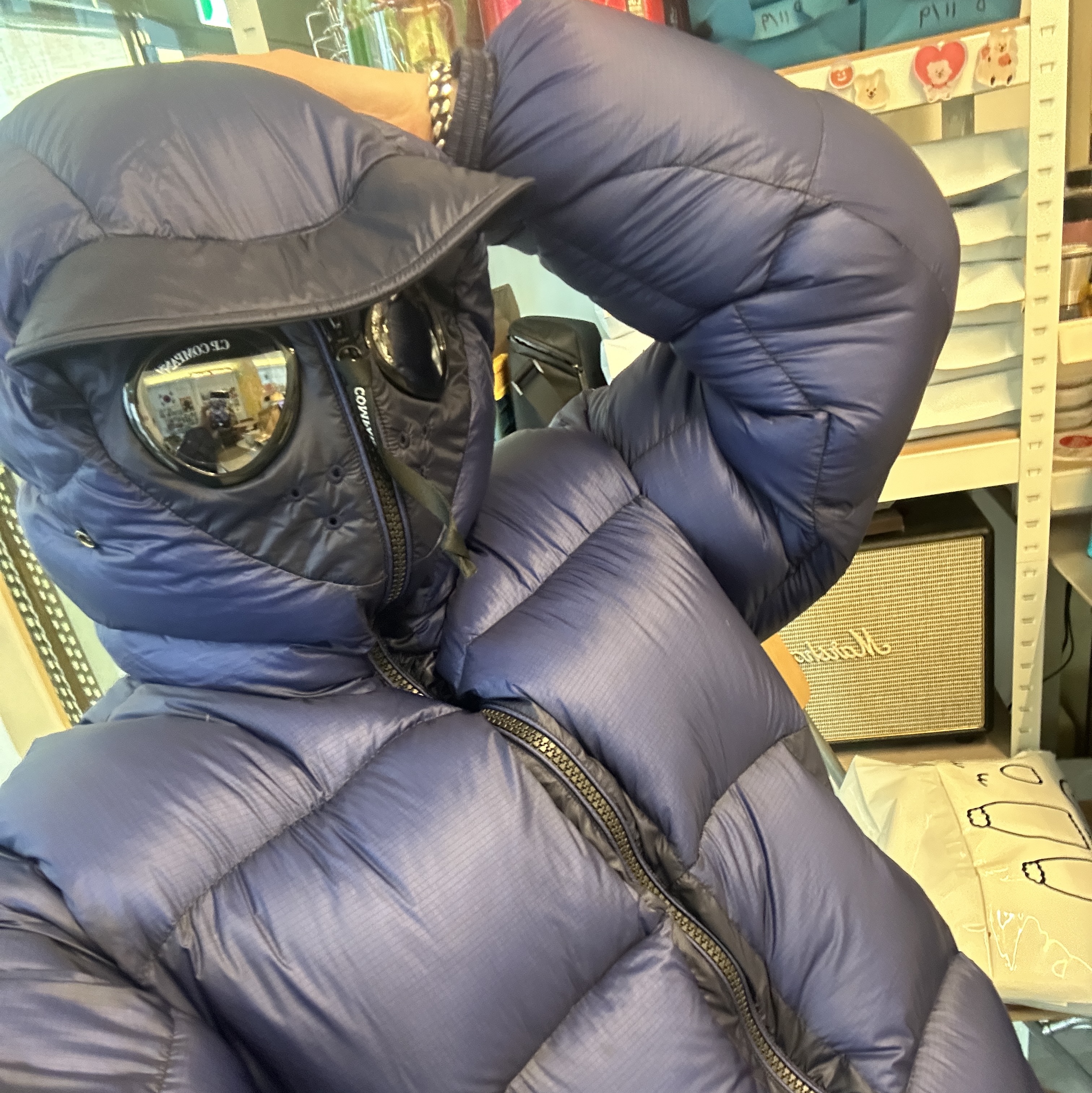 Palace x C.P. Company DD Shell Ripstop Explorer Jacket Mazarine Blue - 23FW 착용 스타일