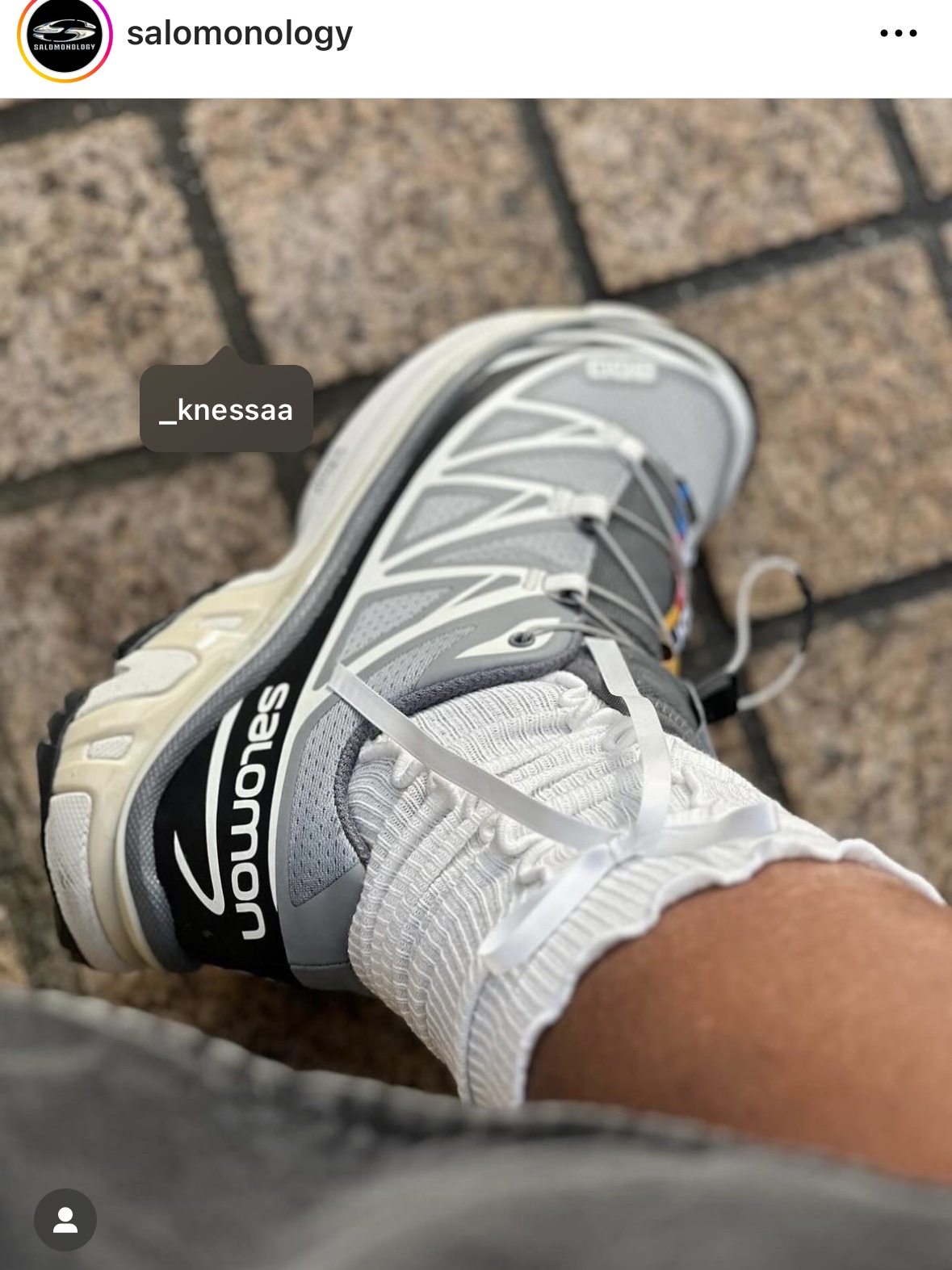 Salomon XT-6 Recut Phantom Vanilla Ice 착용 스타일 - 2