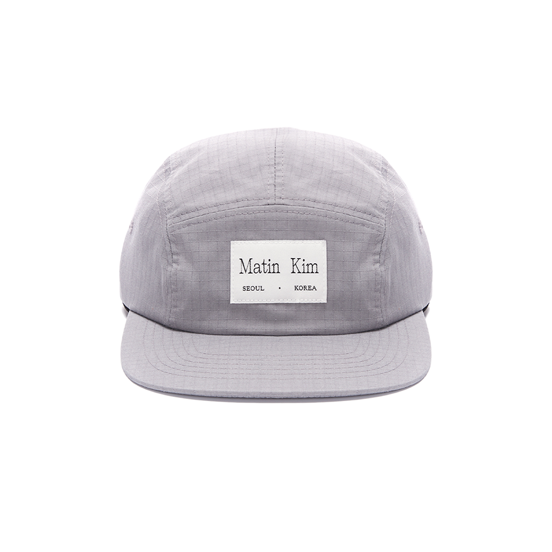 (W) Matin Kim Logo Label Solid Camp Cap Grey 상세 이미지 2