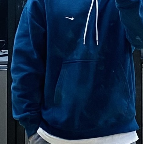 Nike NRG Solo Swoosh Fleece Hoodie Valerian Blue - Asia 착용 스타일