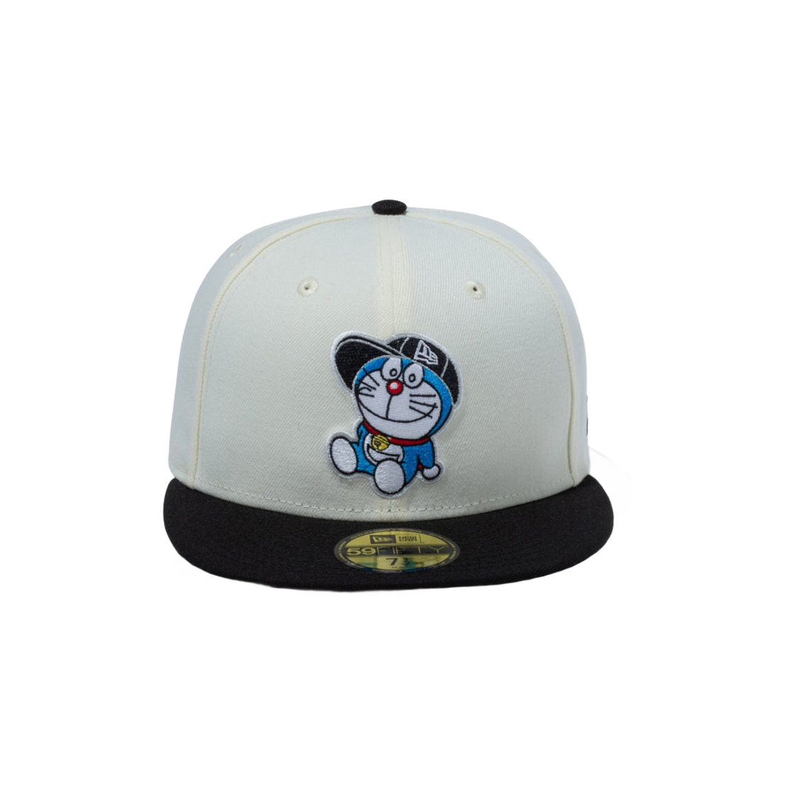 New Era x Doraemon 59Fifty Cap Doraemon Cap Chrome White Black 상세 이미지 1