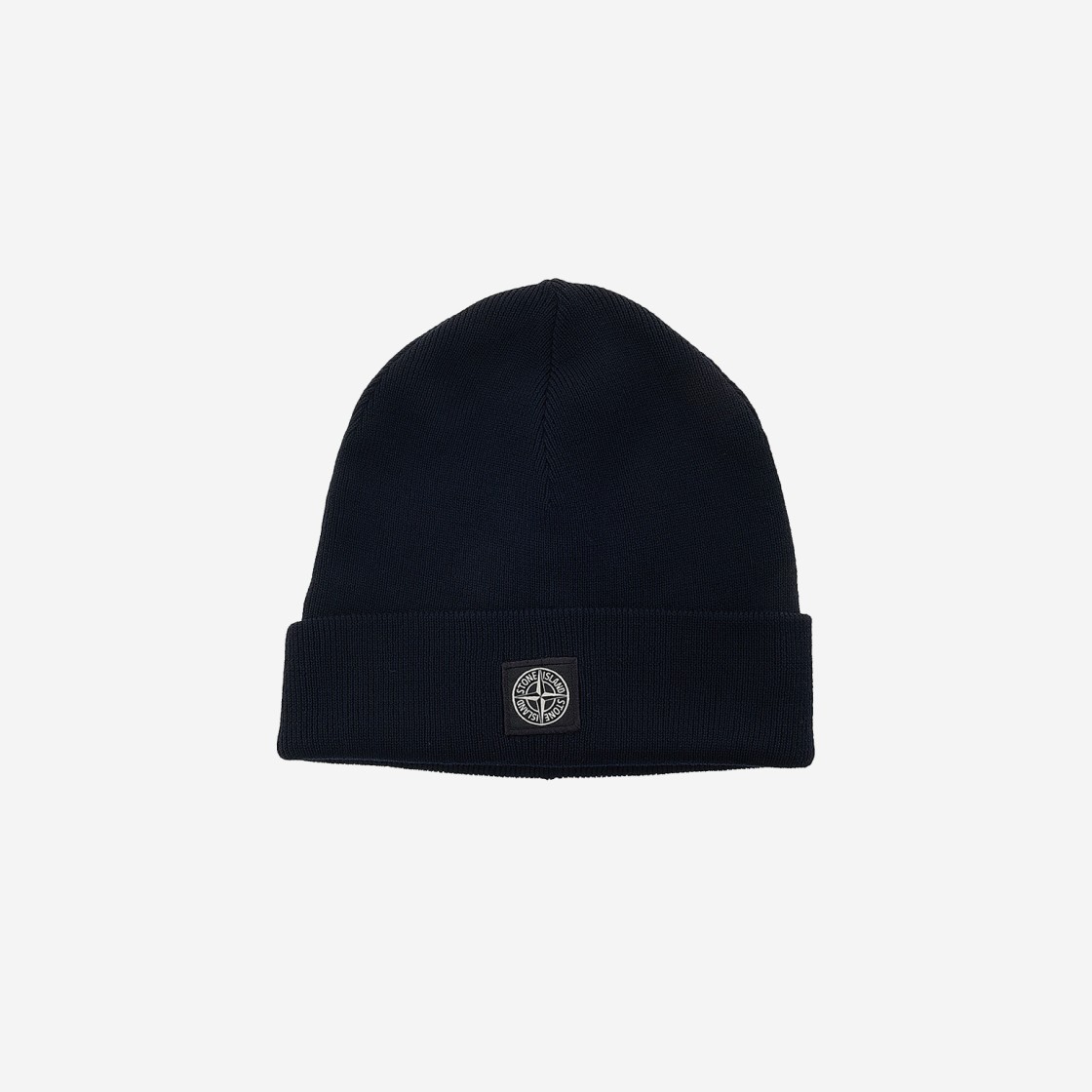 (Kids) Stone Island N01C3 Ribbed Pure Wool Beanie Navy Blue - 23FW 상세 이미지 1