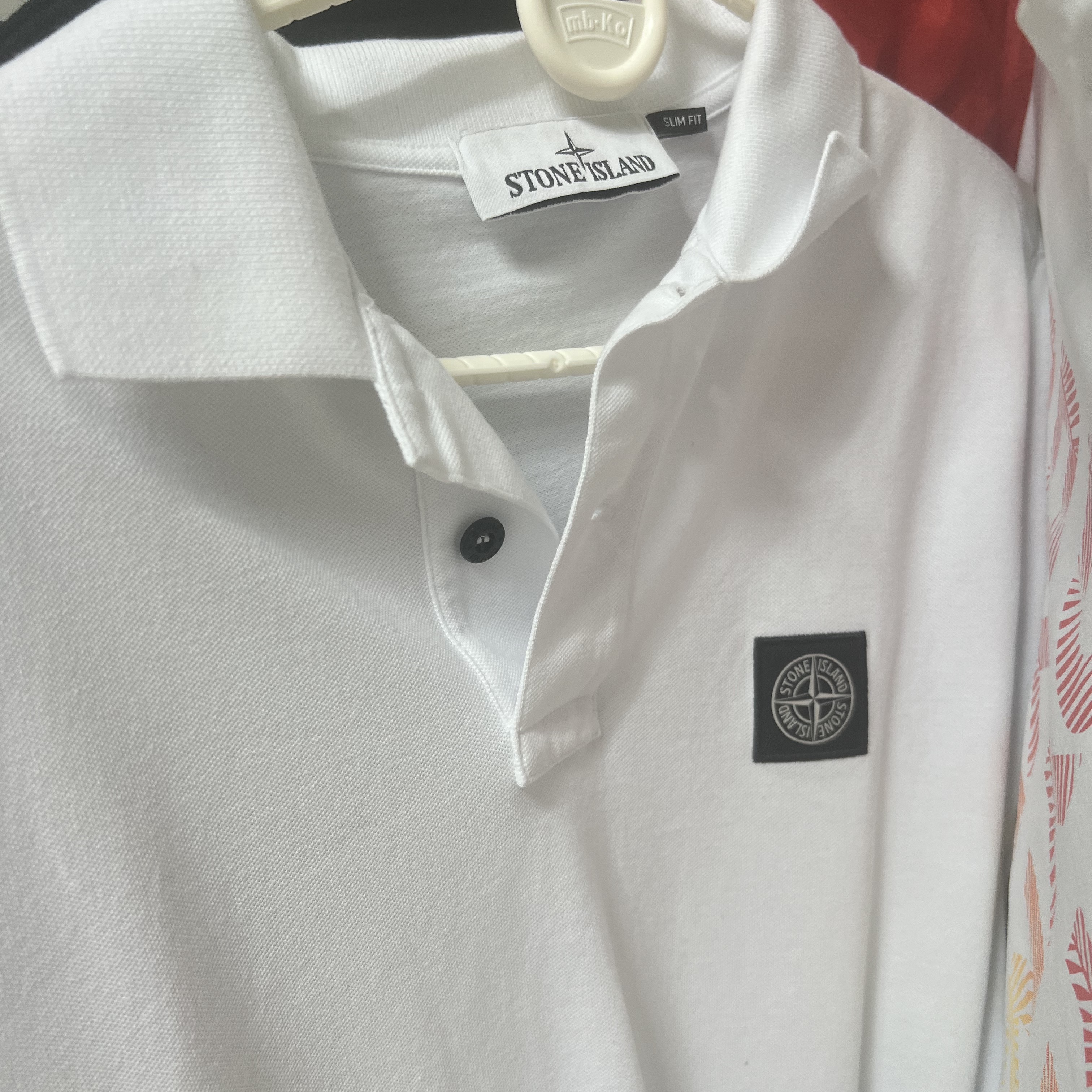 Stone Island 2SC17 Stretch Cotton Pique Polo Shirt White - 23SS 착용 스타일