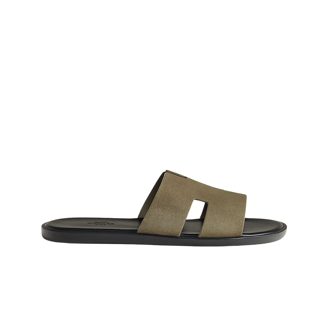 H192568ZH1R Hermes Izmir Sandal Suede Goatskin & Vert Toundra