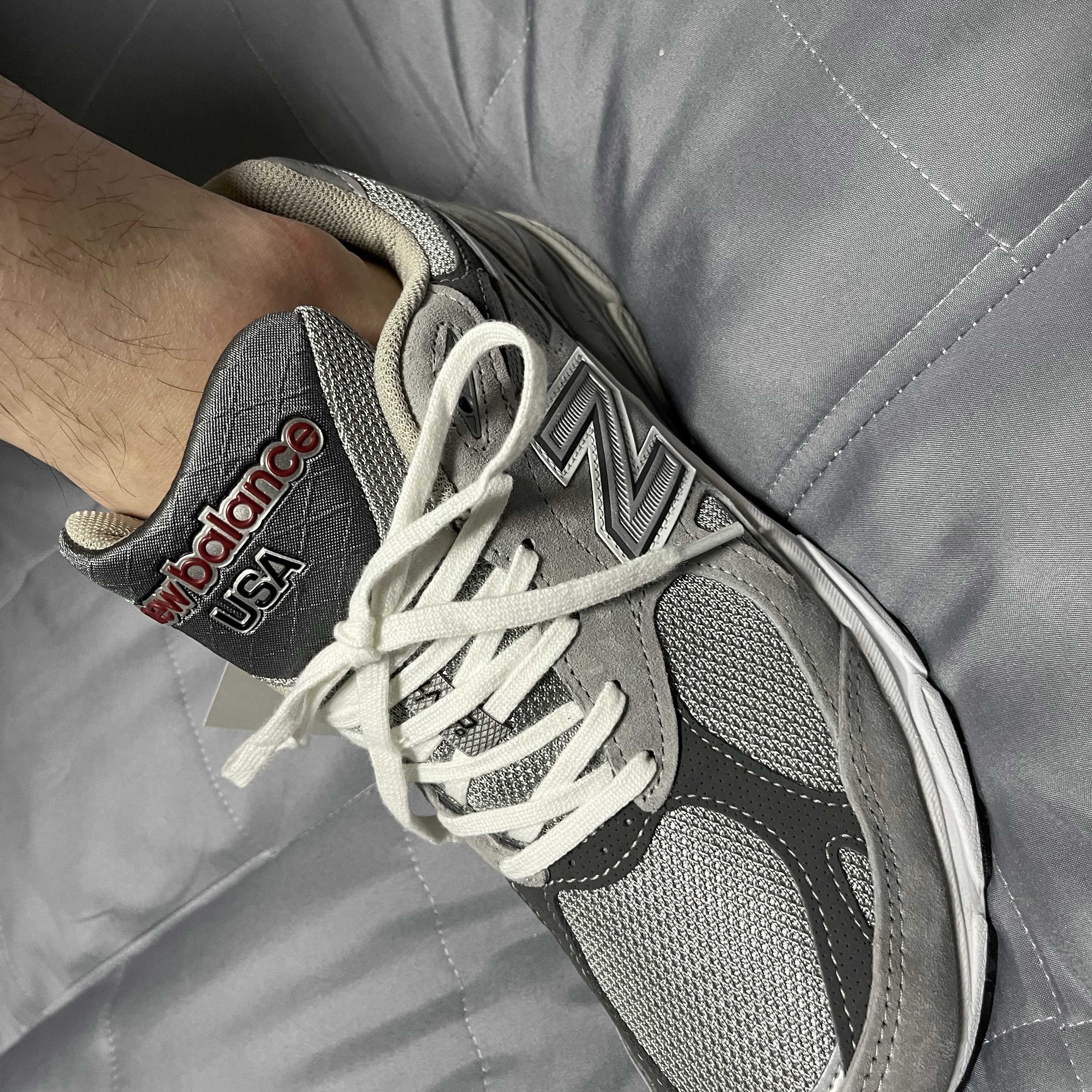 New Balance 990v3 Made in USA Grey - D Standard 착용 스타일