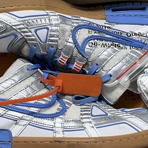 Nike x Off-White Air Rubber Dunk University Blue 착용 스타일