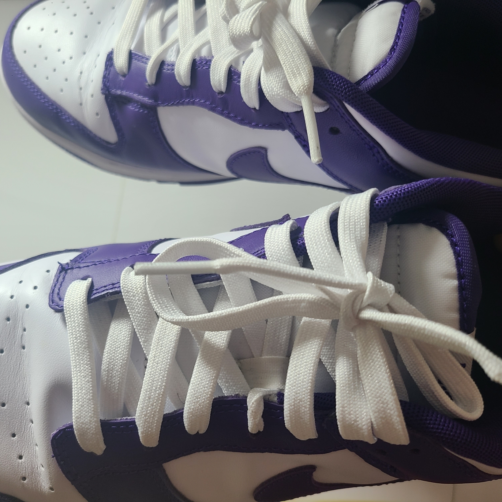 Nike Dunk Low Retro Championship Court Purple 착용 스타일
