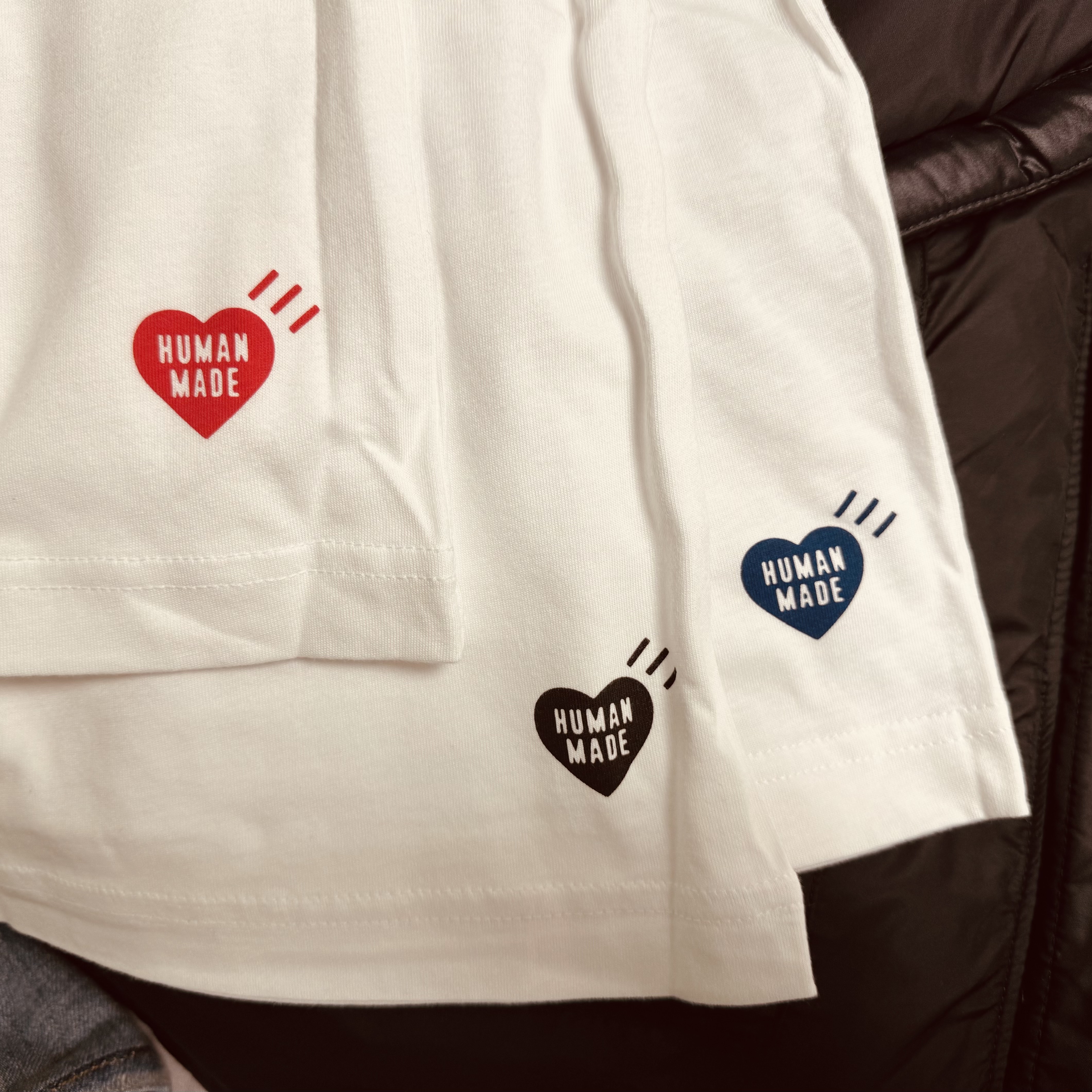 Human Made T-Shirts White (3 Pack) 착용 스타일