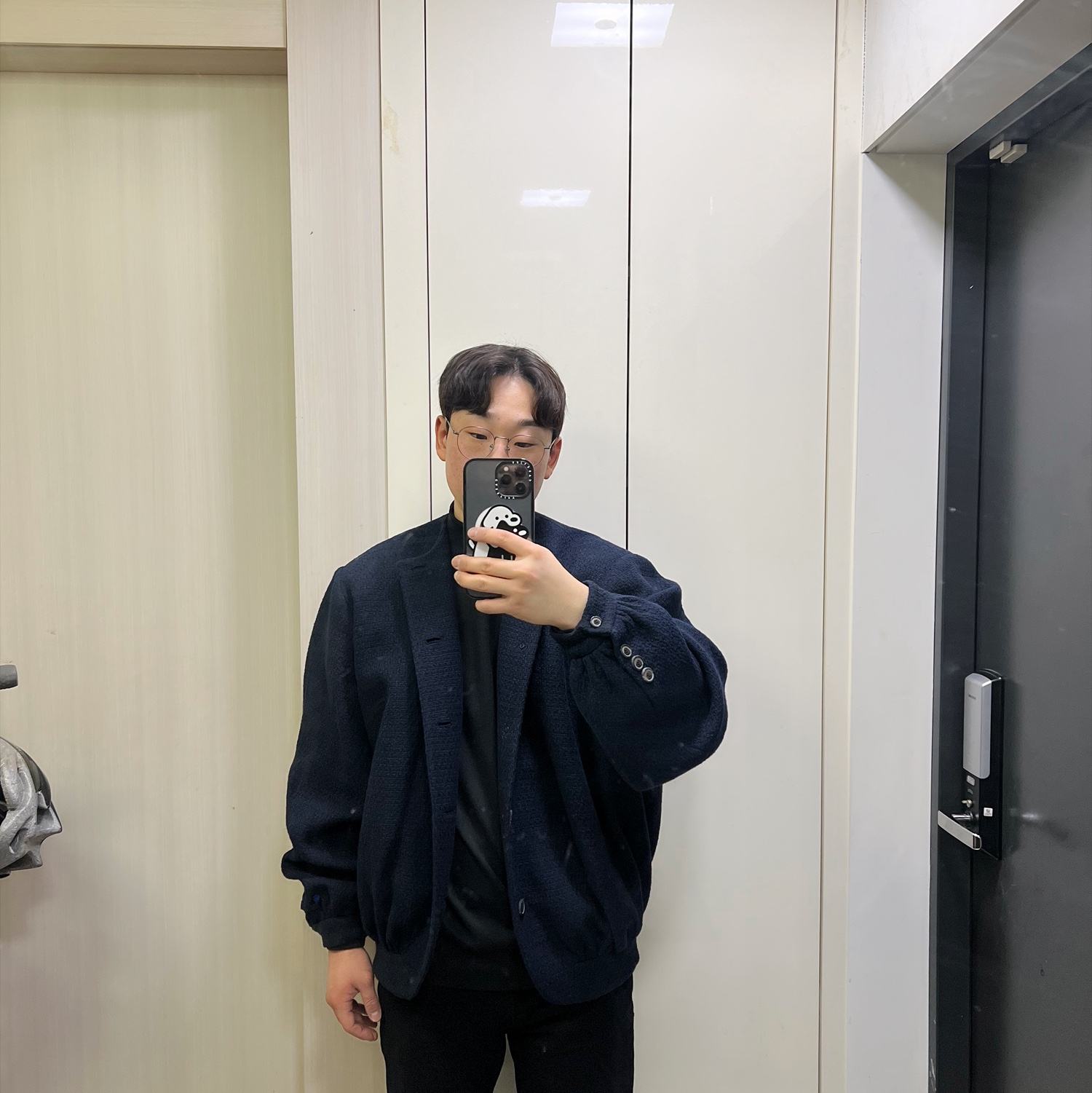 Ader Error Atte Jacket Noir 착용 스타일