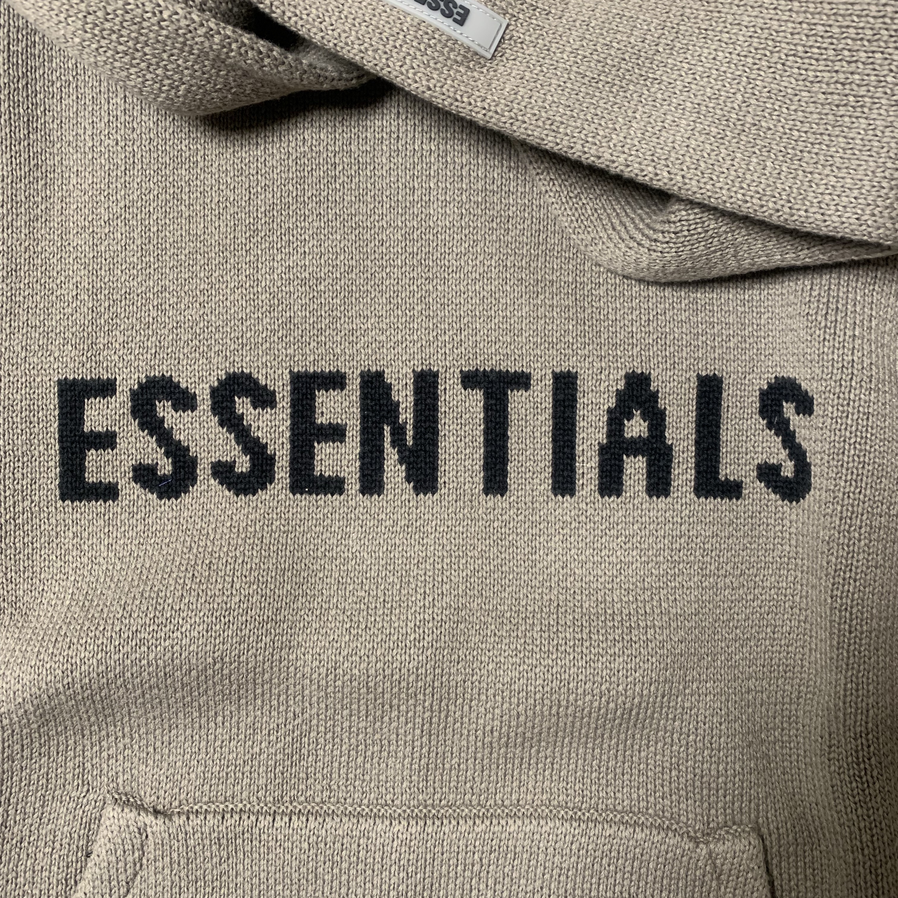 Essentials Knit Hoodie Taupe - 20FW 착용 스타일
