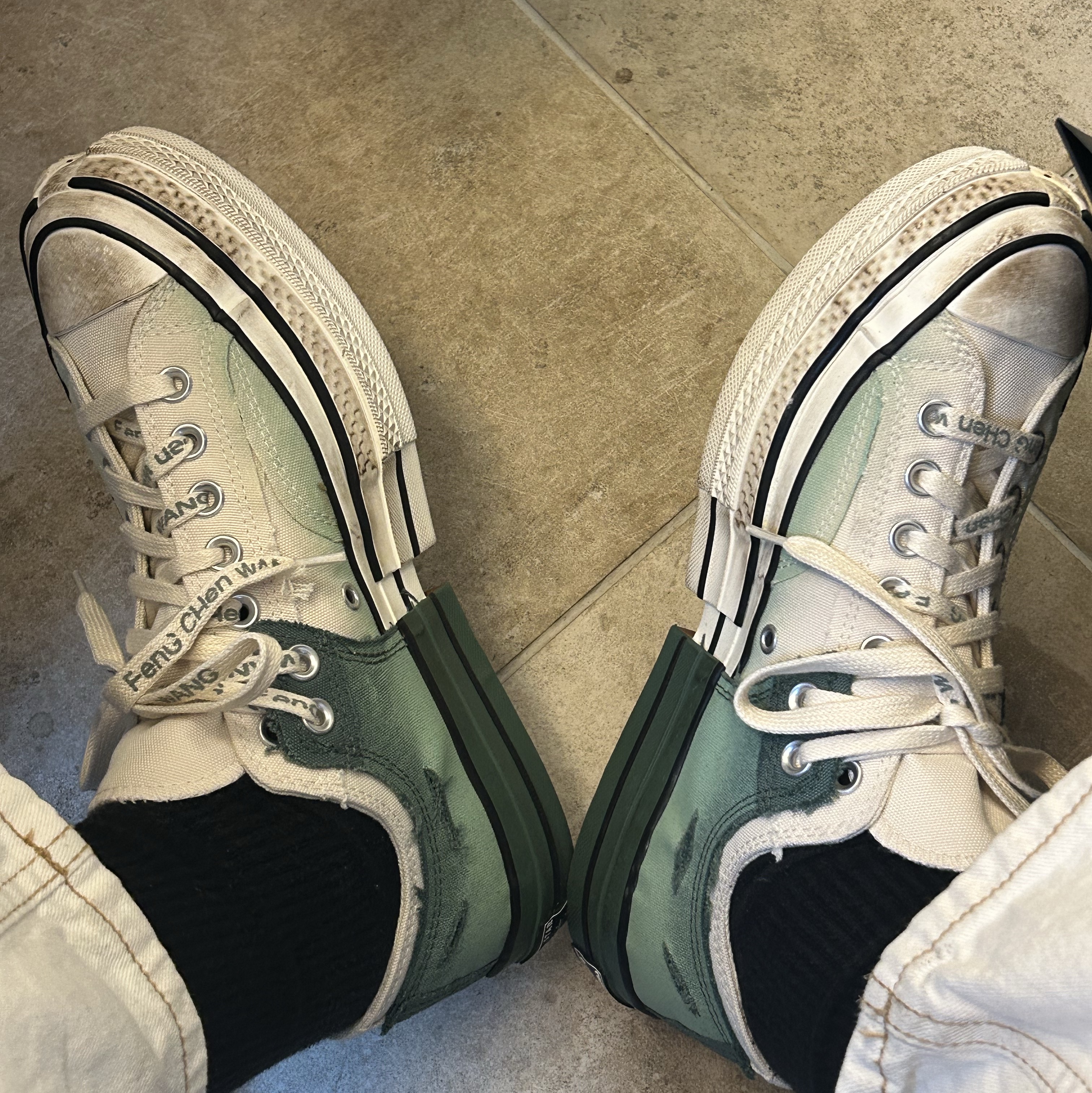 Converse x Feng Chen Wang Chuck 70 Ox 2-in-1 Myrtle 착용 스타일 - 2