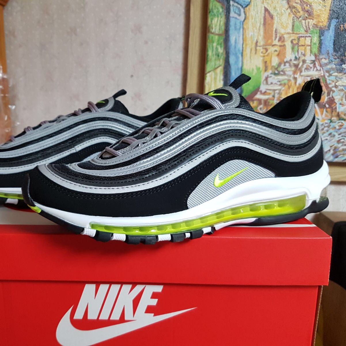 Nike Air Max 97 OG Black Volt Asia 착용 스타일