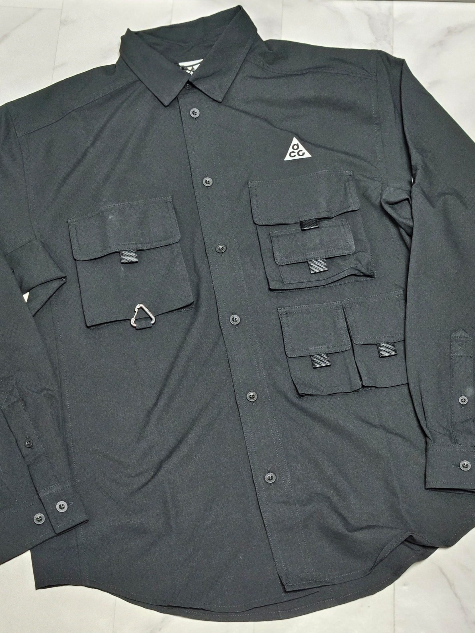 Nike ACG Dri-Fit UV Devastation Trail Shirt Black Summit White - Asia 착용 스타일 - 3