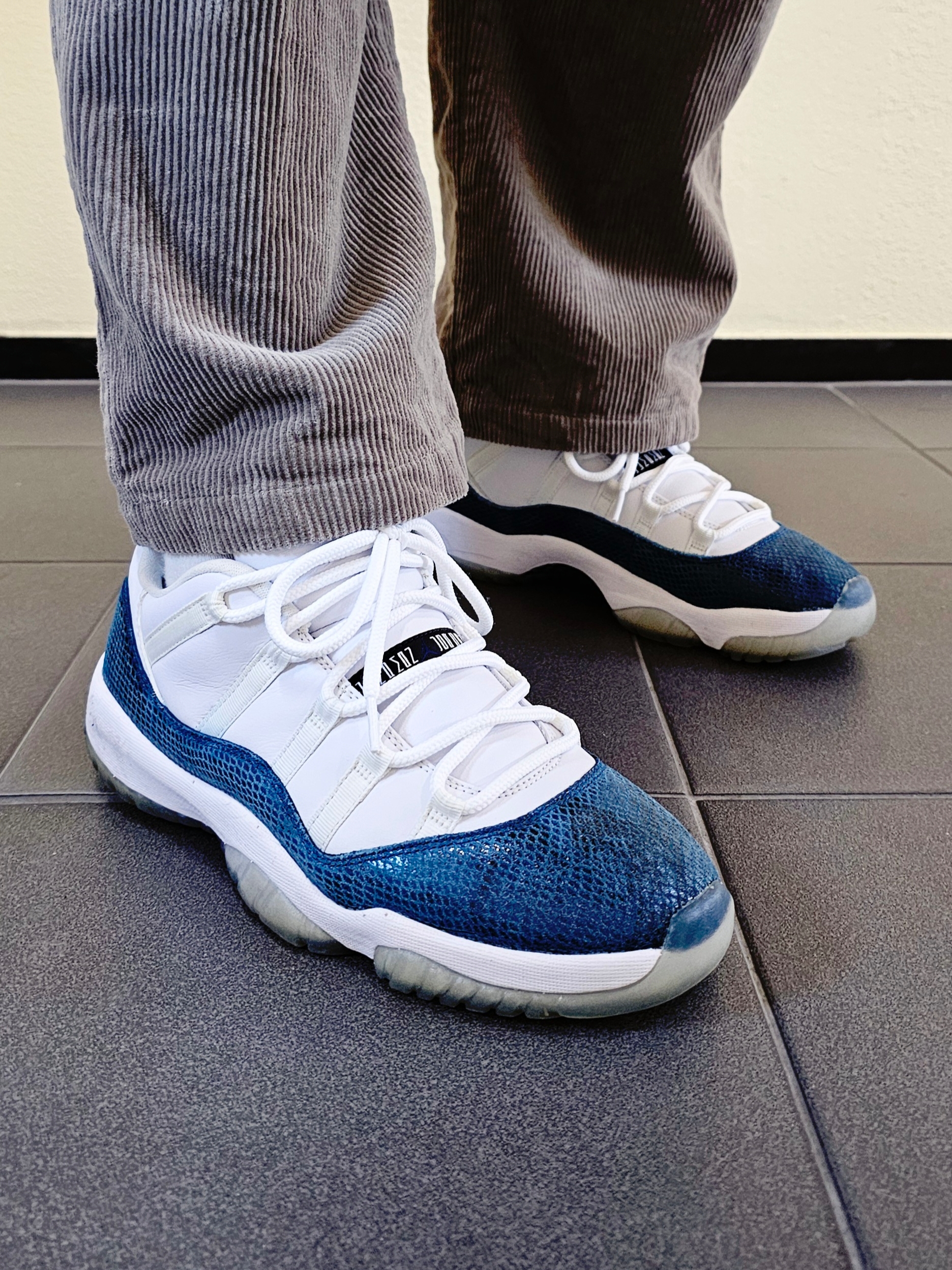 Jordan 11 Retro Low Navy Snakeskin 2019 착용 스타일