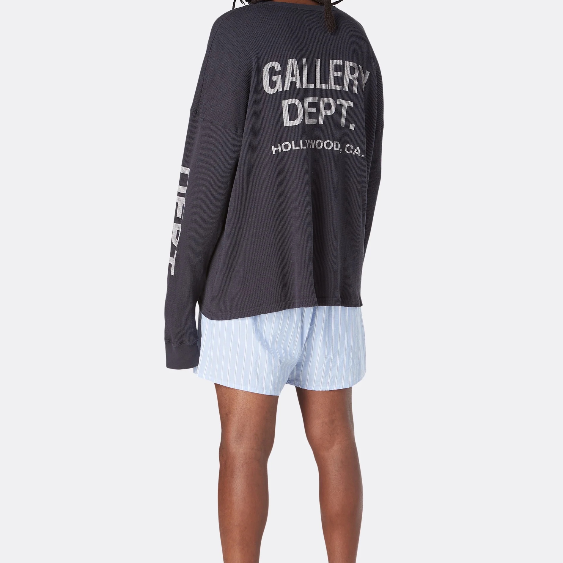 Gallery Dept. Thermal LS T-Shirt Black 착용 스타일 - 3