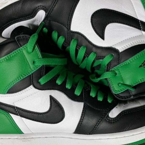 Jordan 1 Retro High OG Black and Lucky Green 착용 스타일 - 2