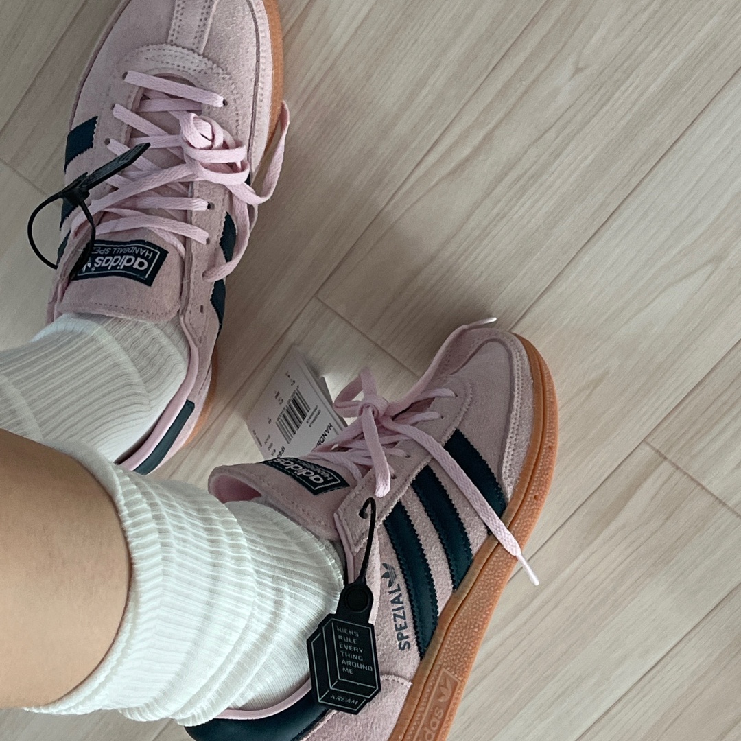 (W) Adidas Spezial Handball Clear Pink 착용 스타일
