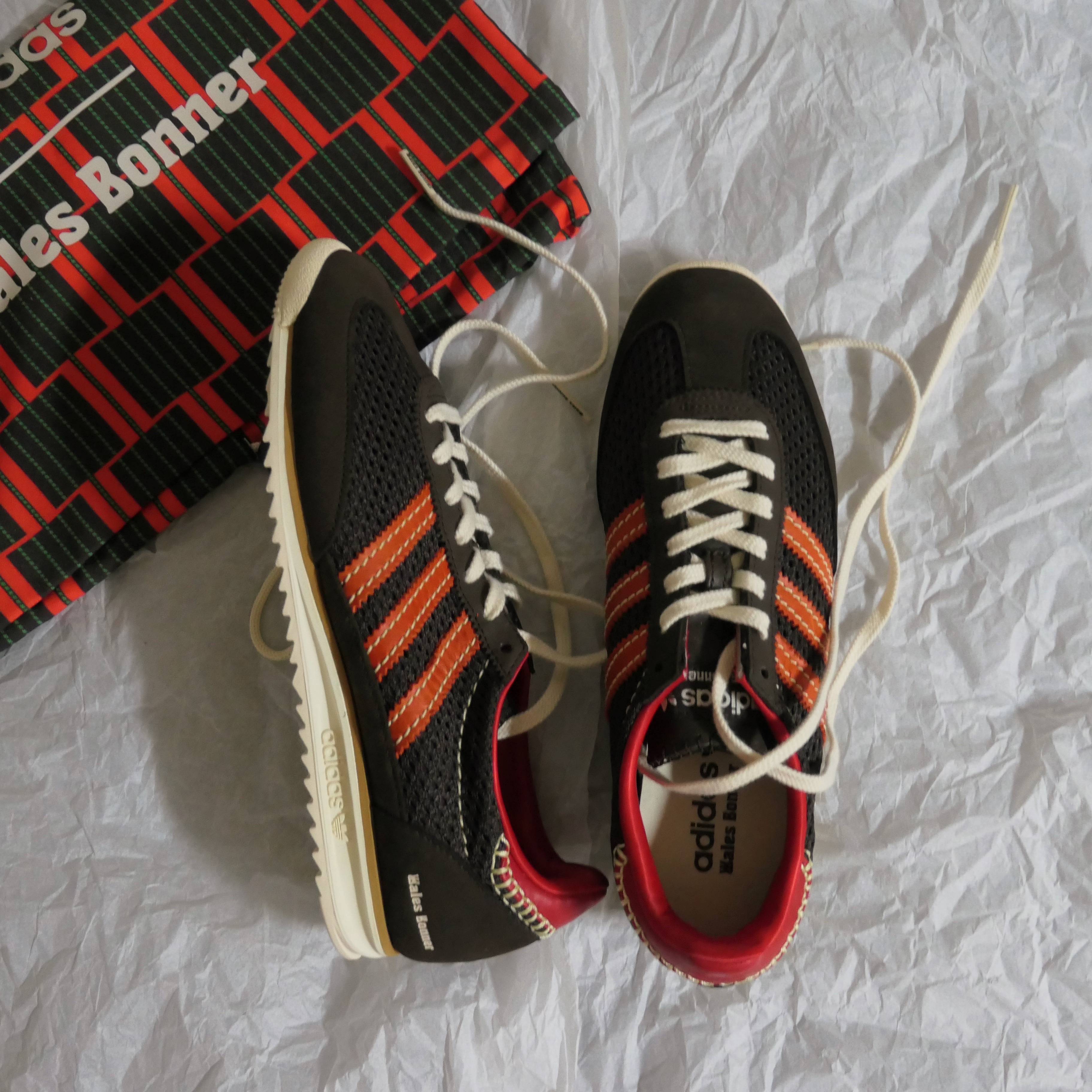 Adidas x Wales Bonner SL 72 Knit Brown 착용 스타일 - 1