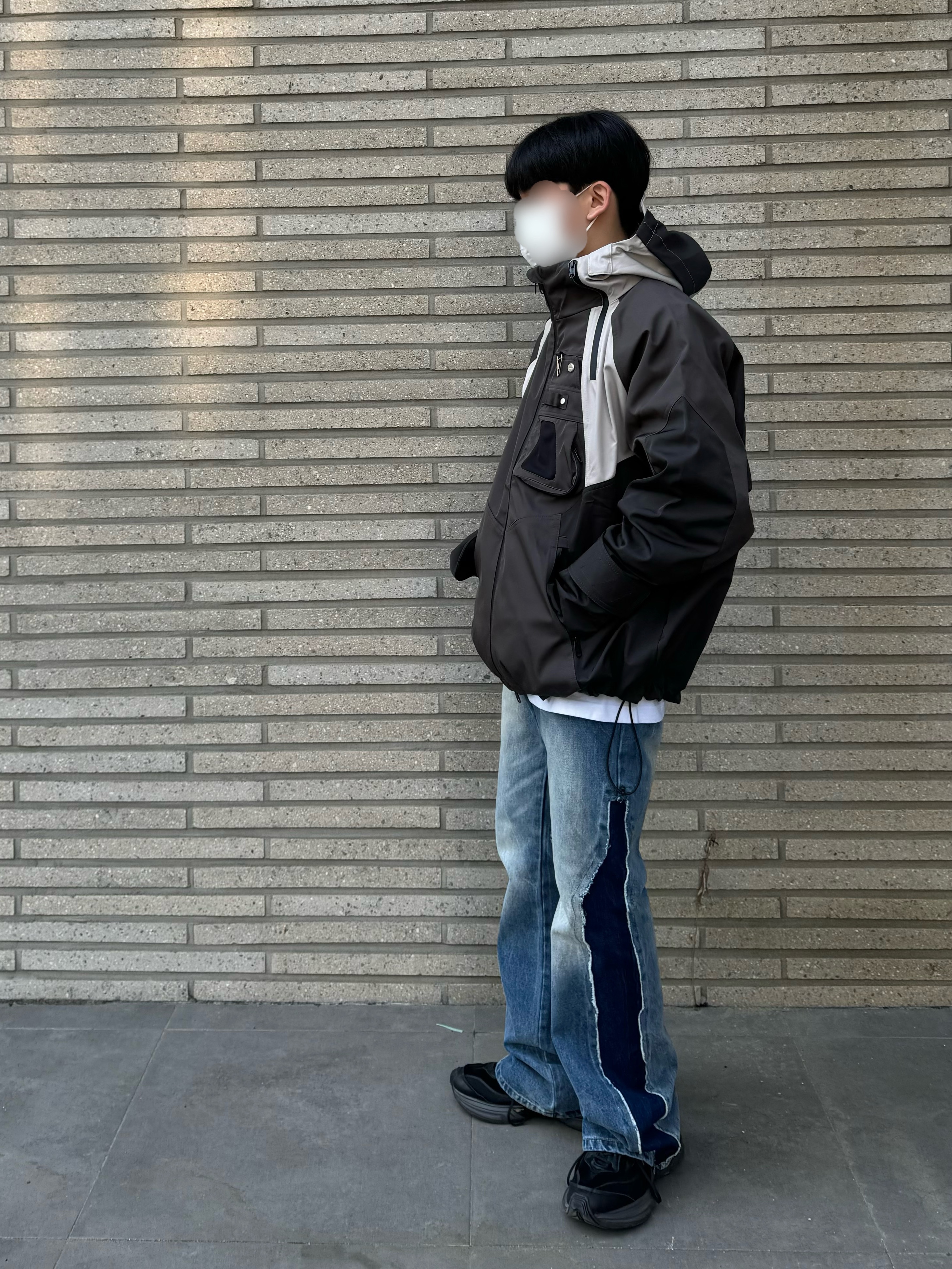 Undermycar Kame Multi Zip Turtle Shell Parka Driftwood - 22FW 착용 스타일 - 1