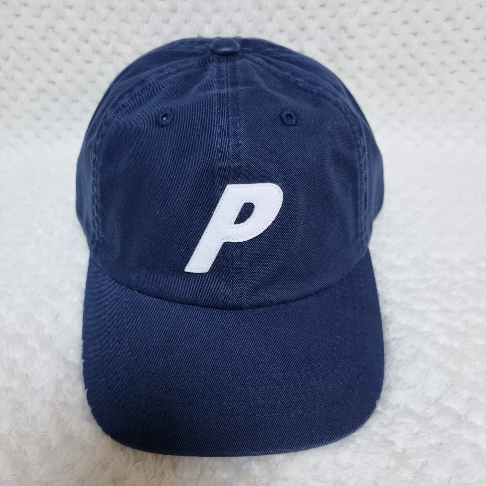 Palace P 6-Panel Cap Navy - 24SS 착용 스타일 - 1