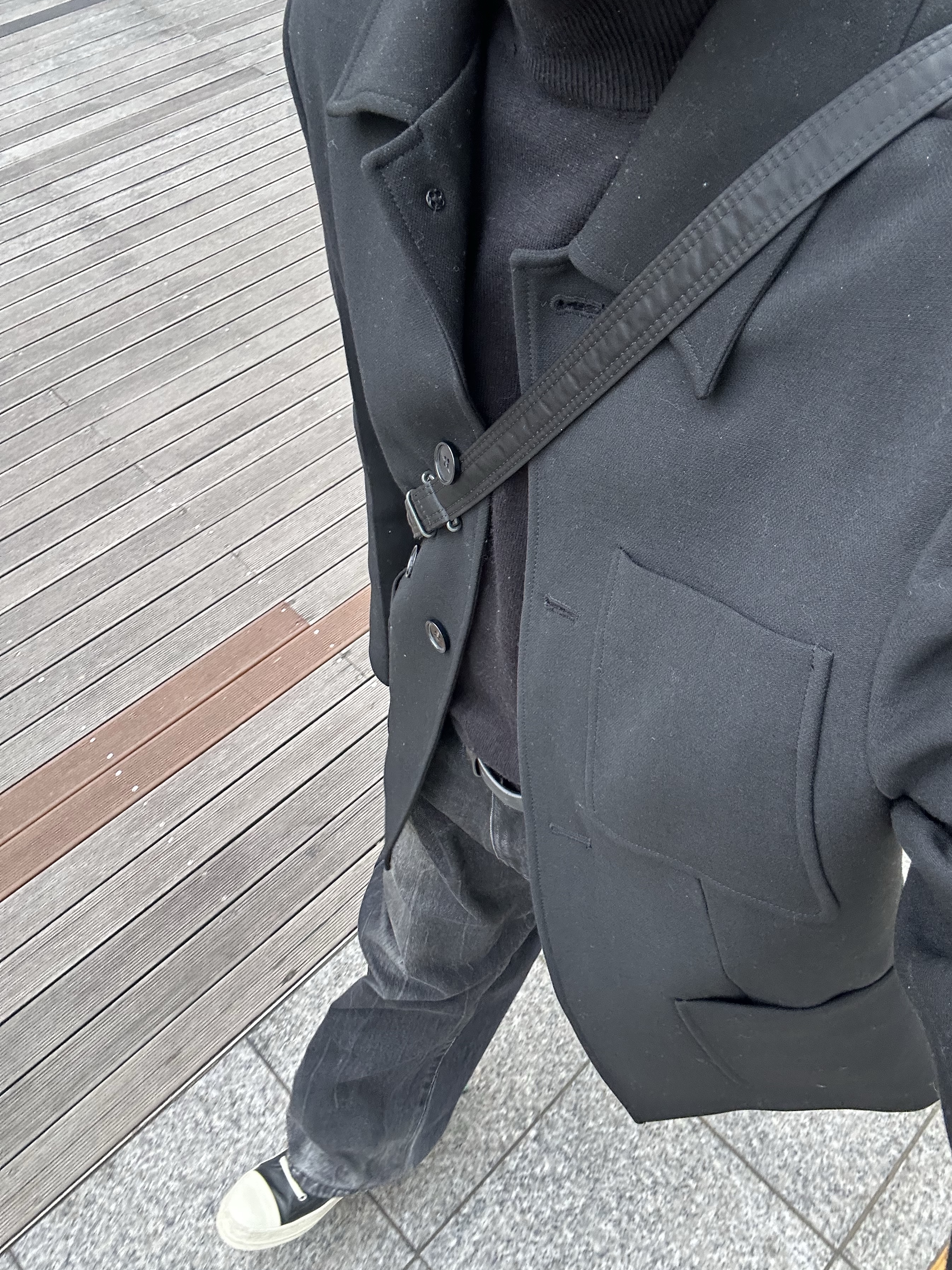 Rick Owens Luxor Sneakers Black Milk, Porter Tanker Shoulder Bag S Black 착용 스타일