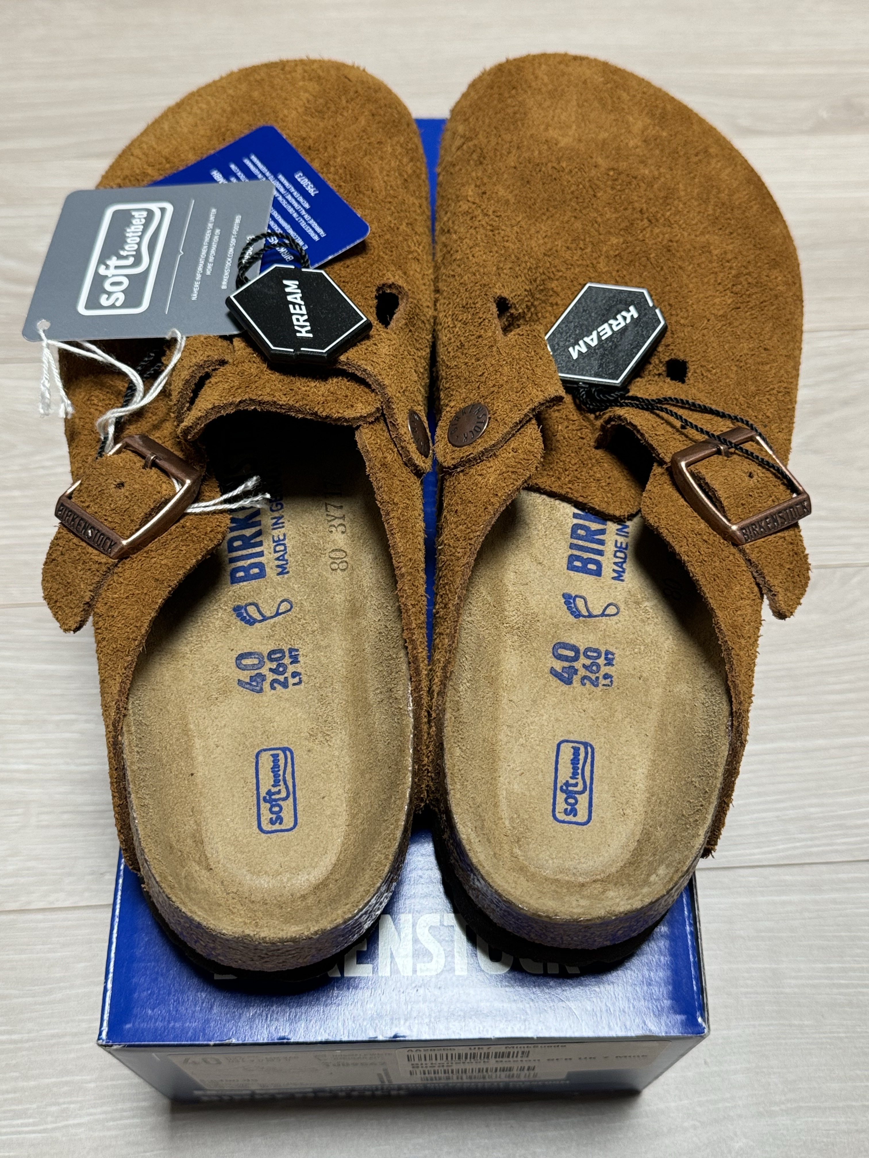 Birkenstock Boston Soft Footbed Mink - Regular 착용 스타일