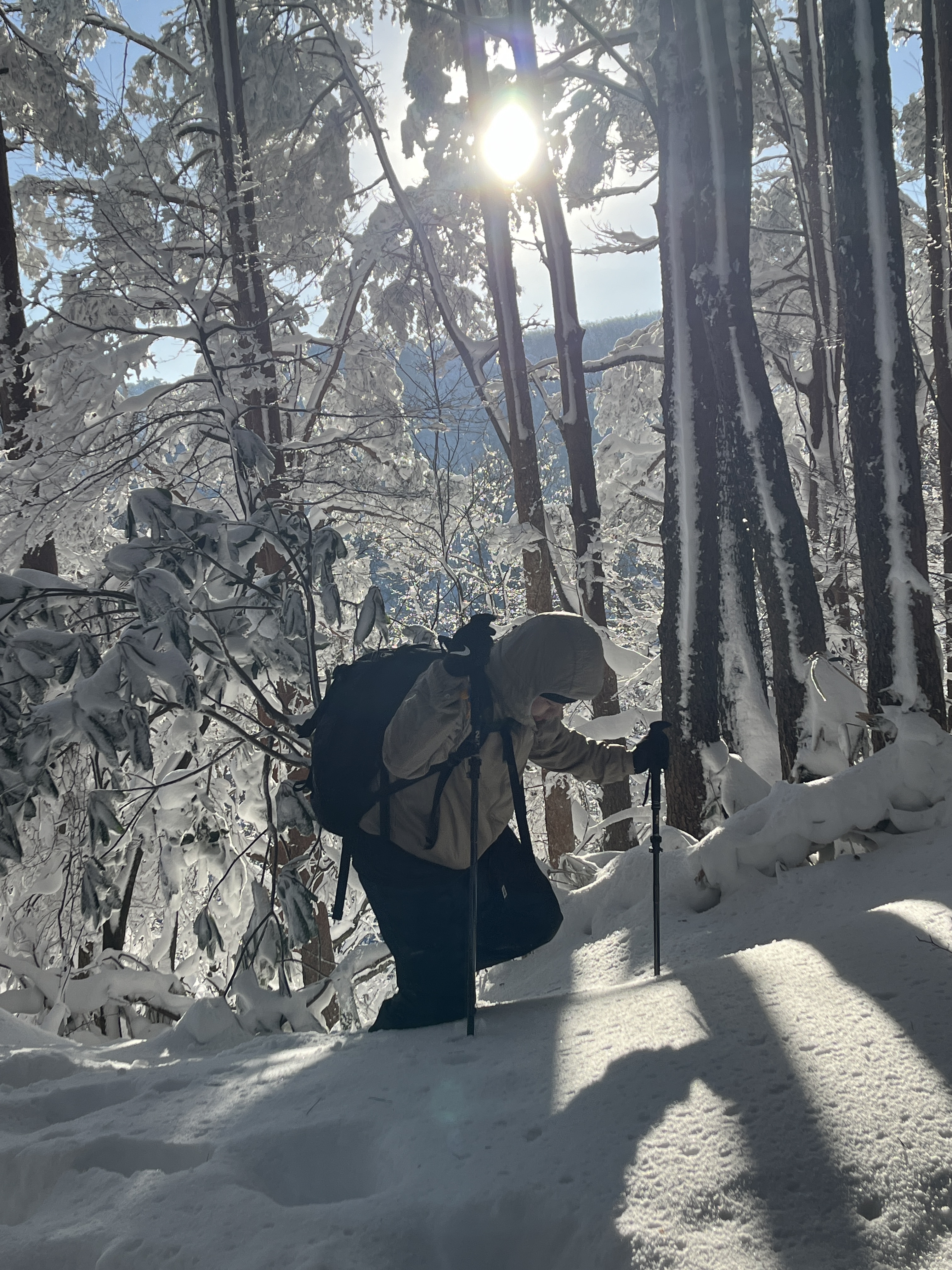 Arc'teryx Atom Hoody Smoke Bluff, The North Face White Label Slope Heat Pants Black 착용 스타일 - 2