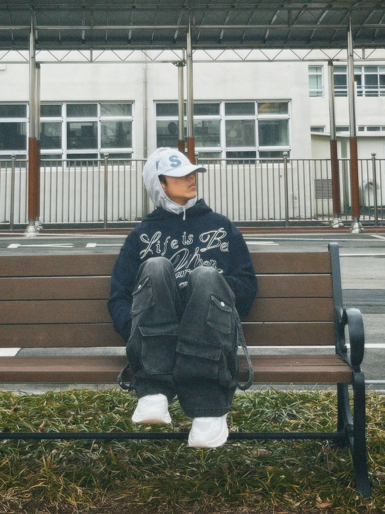 Reebok Premier Road Modern White Pure Grey 착용 스타일 - 1