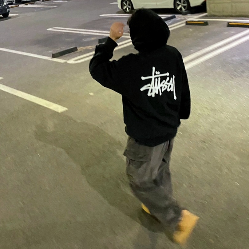 Nike Air Force 1 '07 WB Flax, Stussy Basic Stussy Hoodie Black 2023 착용 스타일 - 4