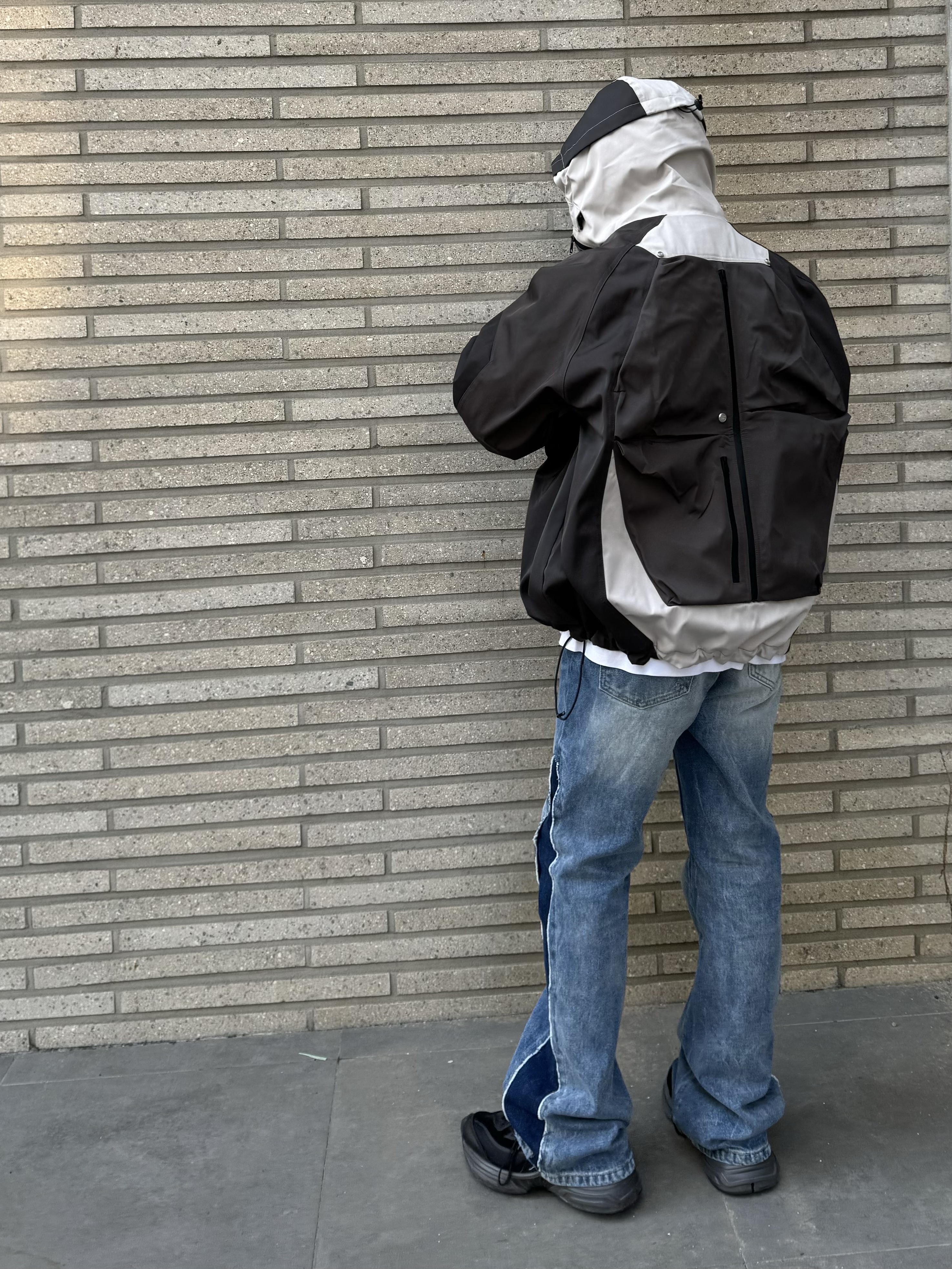 Undermycar Kame Multi Zip Turtle Shell Parka Driftwood - 22FW 착용 스타일 - 2