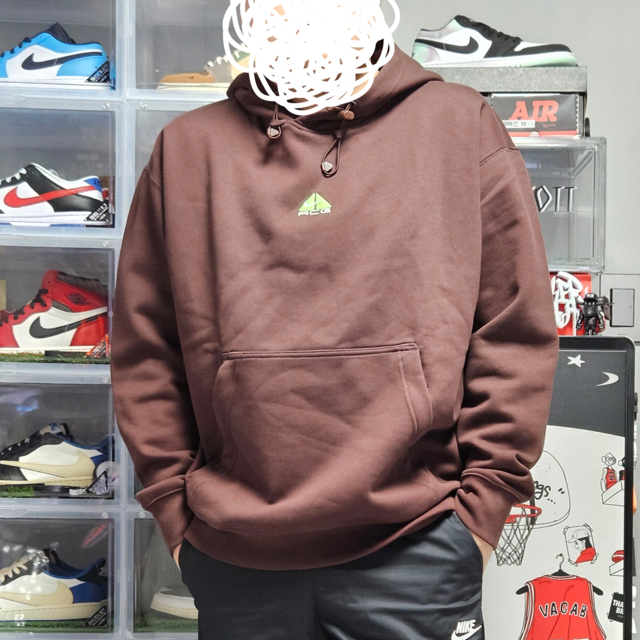 Nike ACG Therma-Fit Fleece Pullover Hoodie Earth - Asia 착용 스타일 - 1