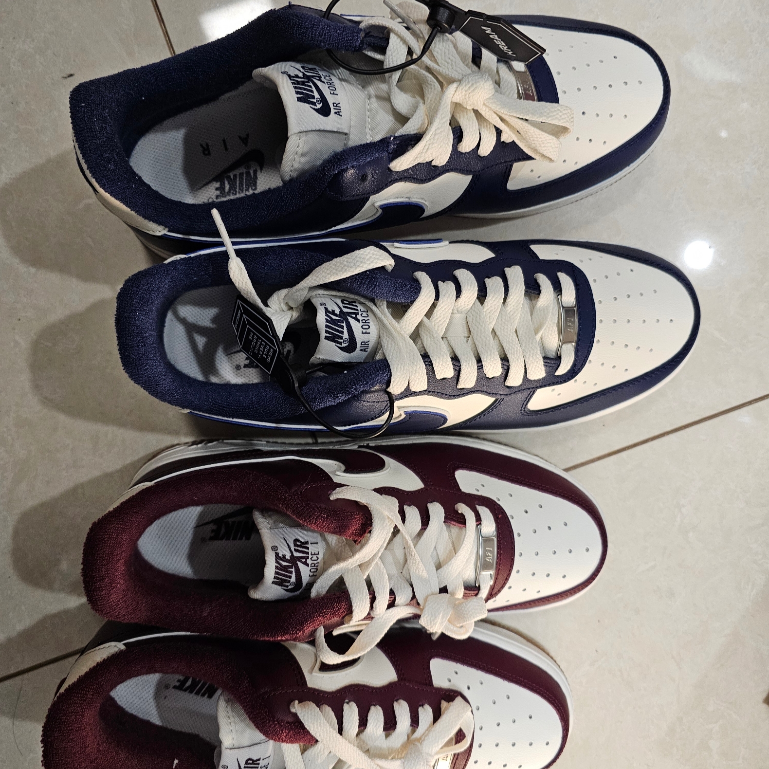 Nike Air Force 1 '07 LV8 Night Maroon, Nike Air Force 1 '07 LV8 Midnight Navy 착용 스타일