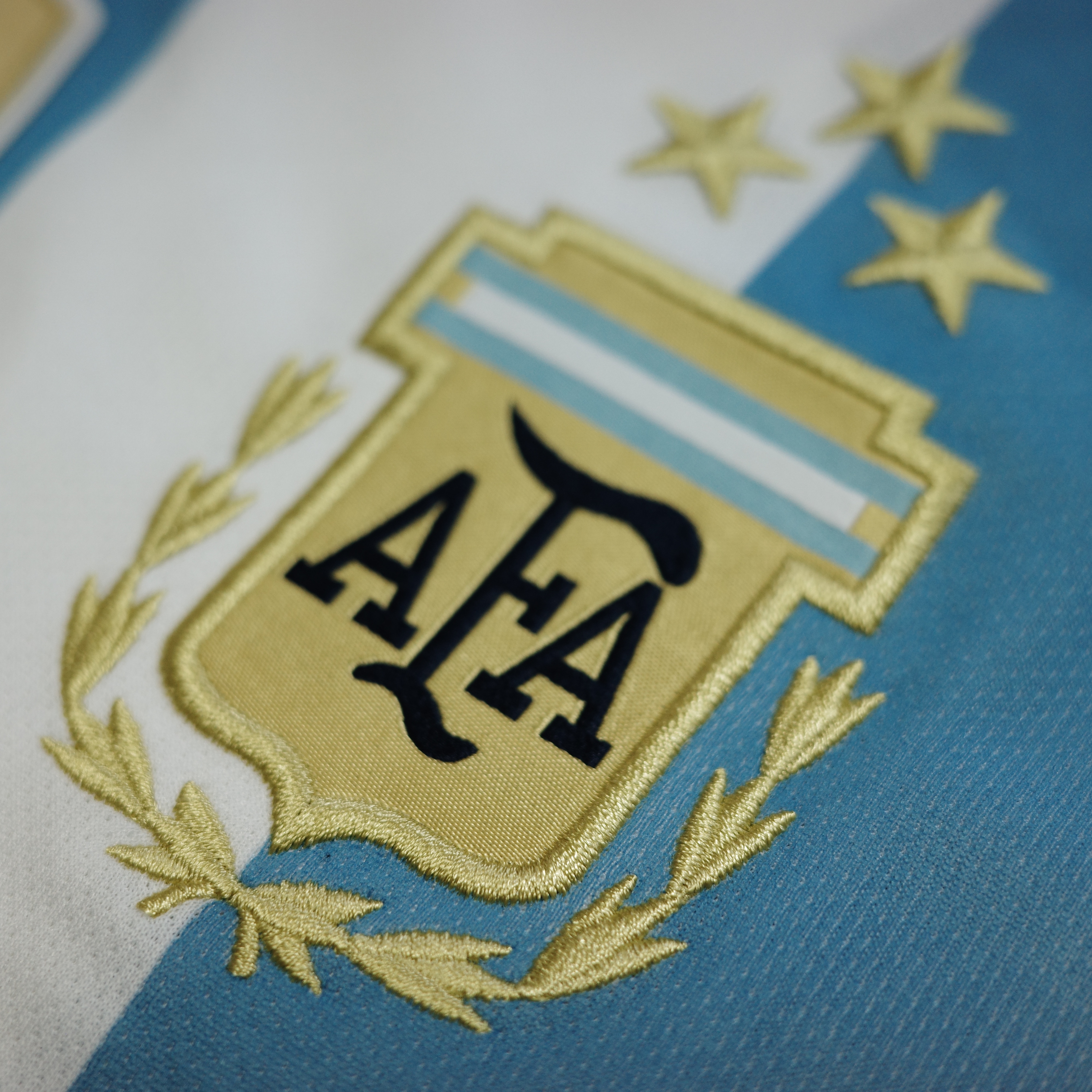 Adidas Argentina Home Jersey 2022 Winners 3-Star White Light Blue - US Sizing (Non Marking Ver.) 착용 스타일 - 2