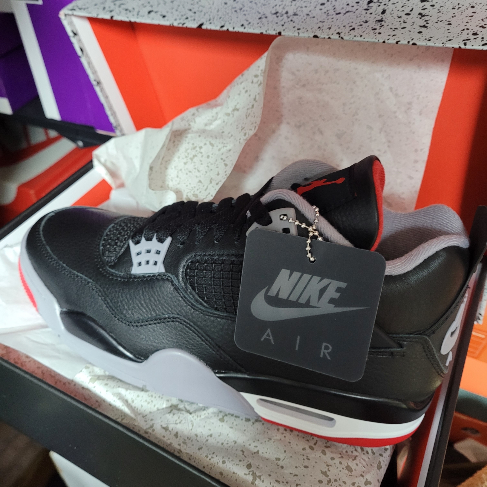 Jordan 4 Retro Bred Reimagined 착용 스타일 - 1